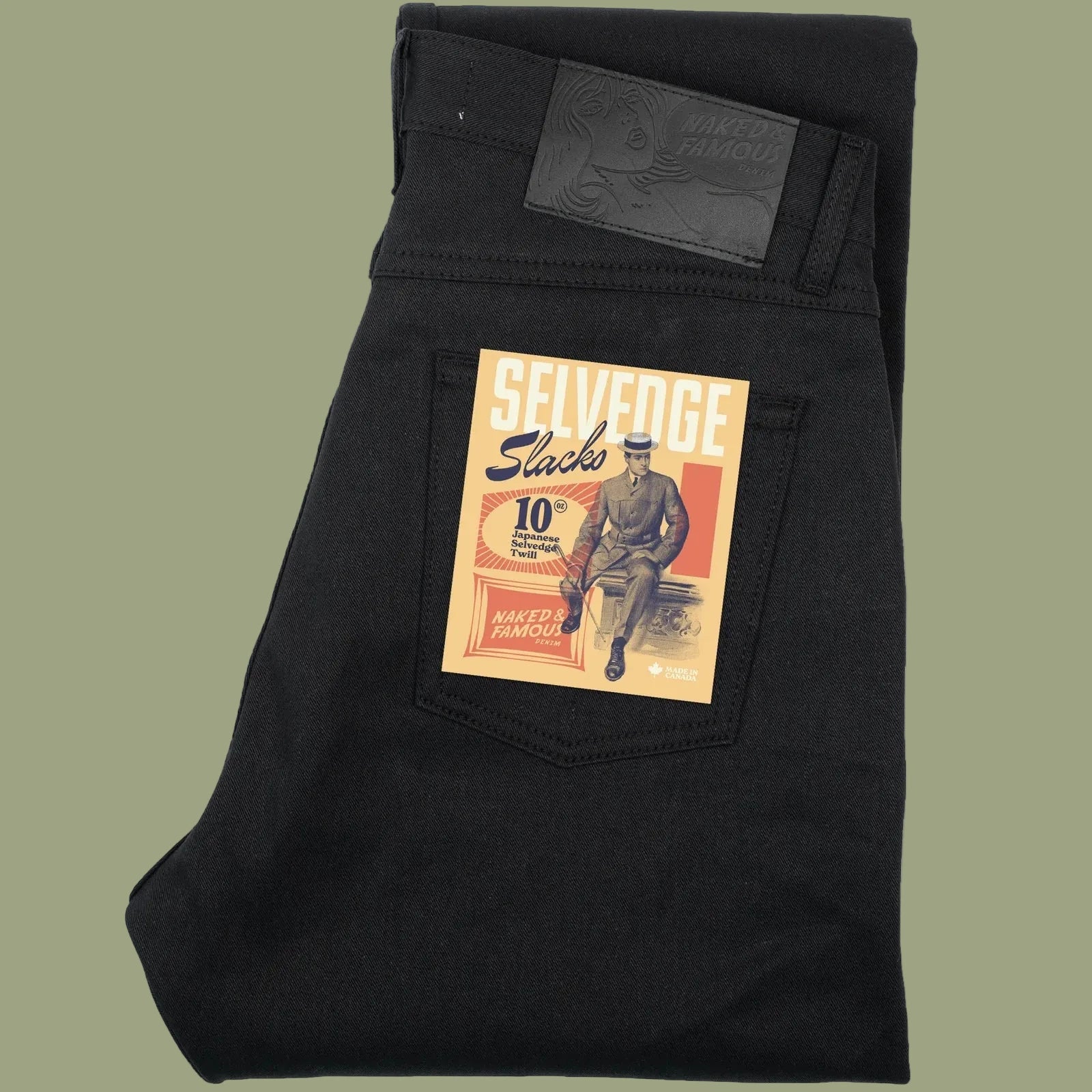 True Guy - 10oz Selvedge Slacks - Black