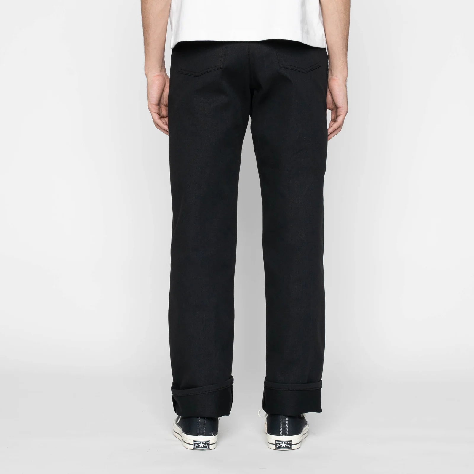 Pleated Trouser - 10oz Selvedge Slacks - Black