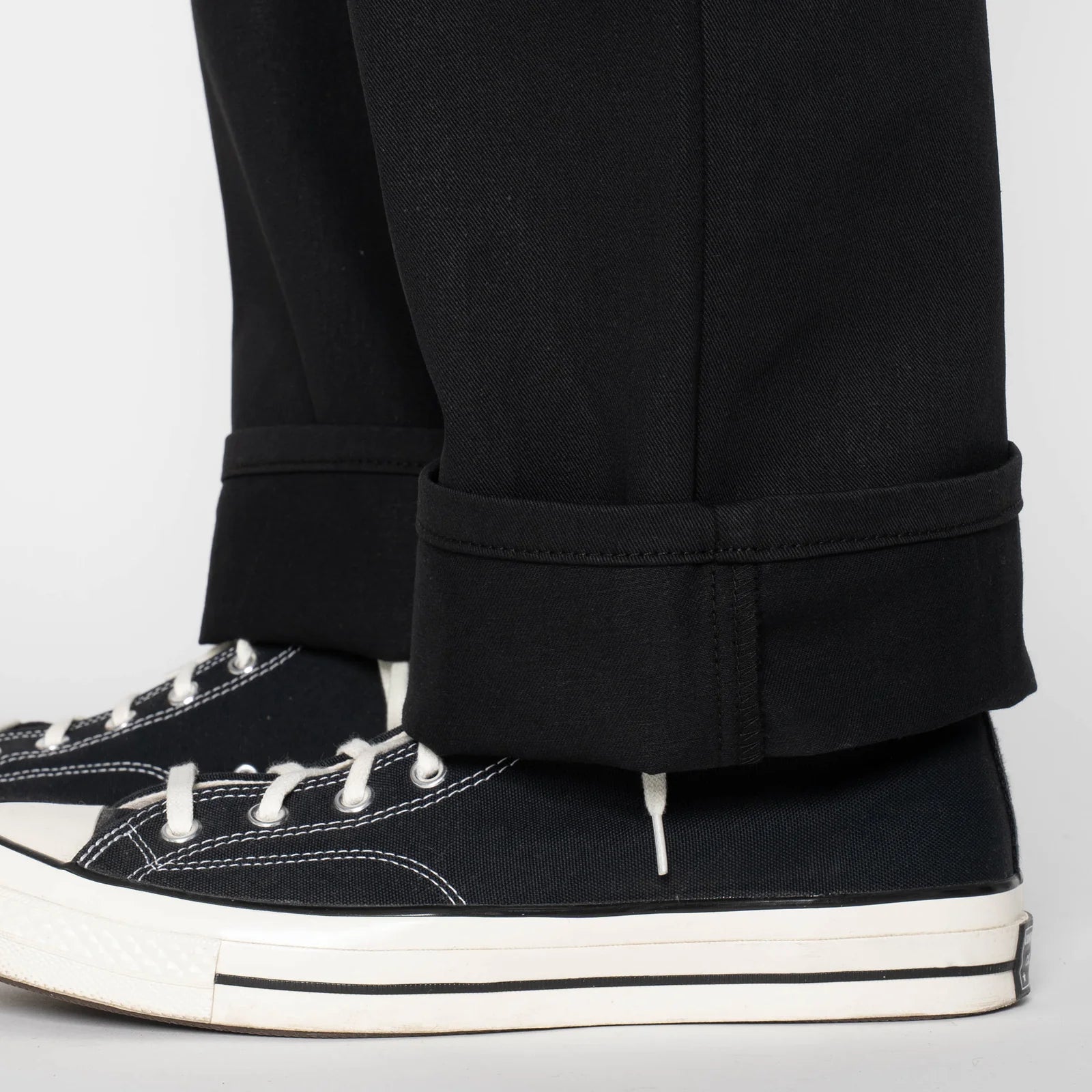Pleated Trouser - 10oz Selvedge Slacks - Black