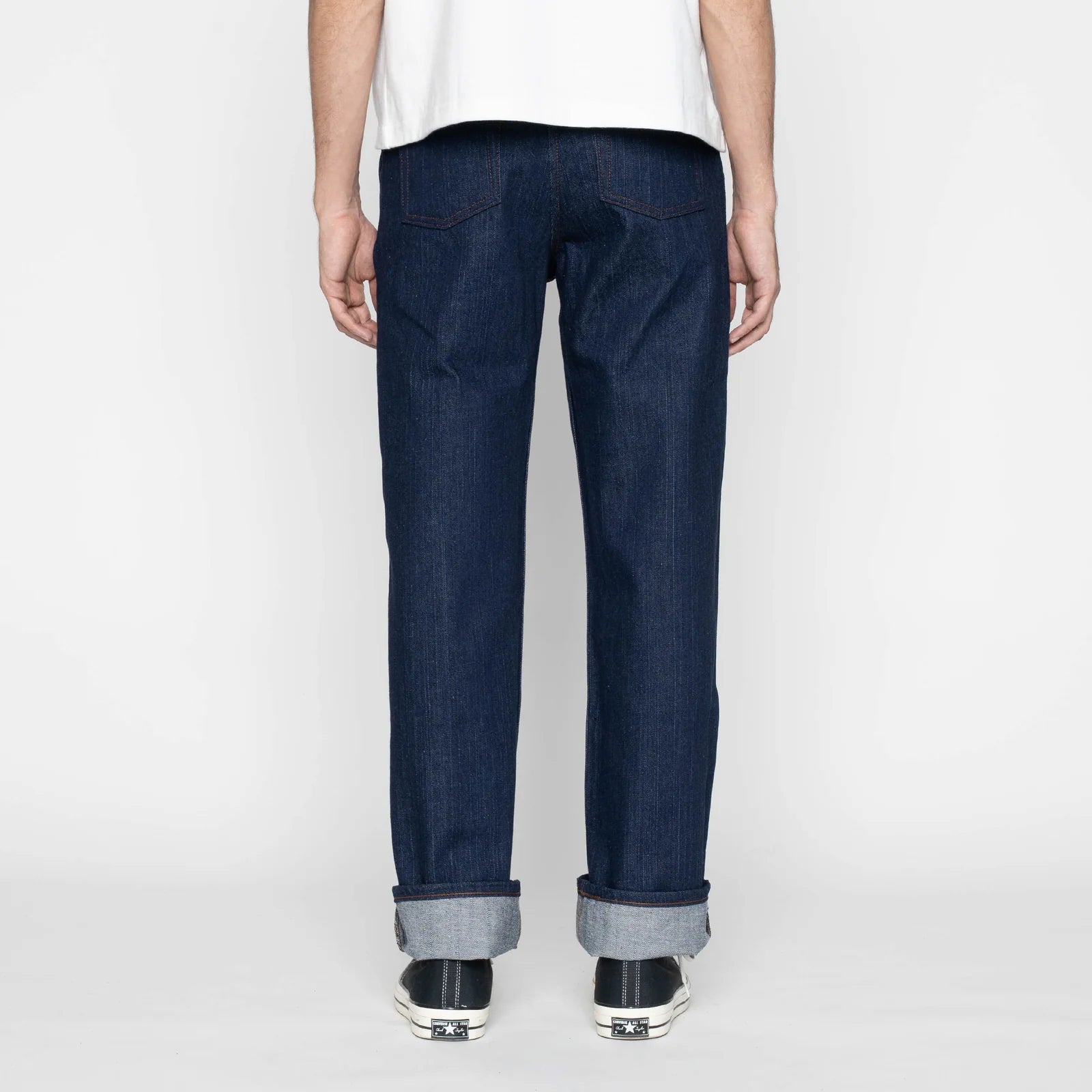 Pleated Trouser - Vertical Slub Denim - Indigo