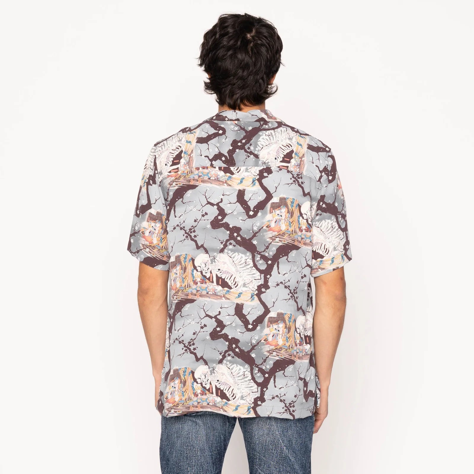 Aloha Shirt - Aloha Shirt - Skeletons - Pale Blue