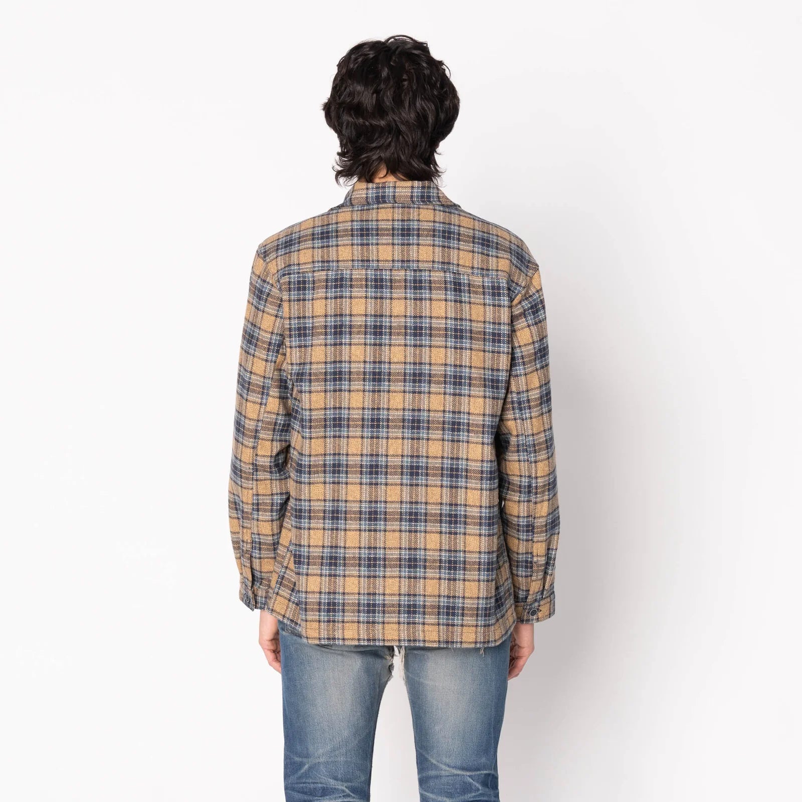 Work Shirt - Triple Twist Yarn Flannel - Blue/Beige