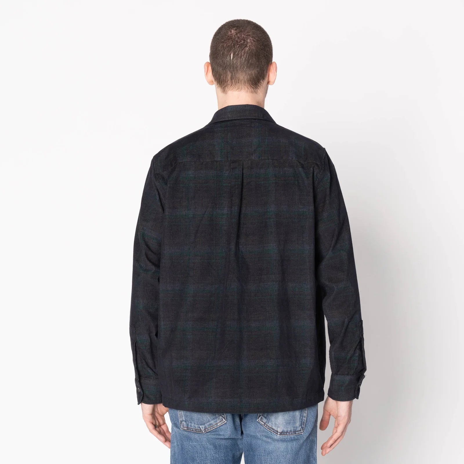 True Shirt - Corduroy Shirting - NAVY/GREEN