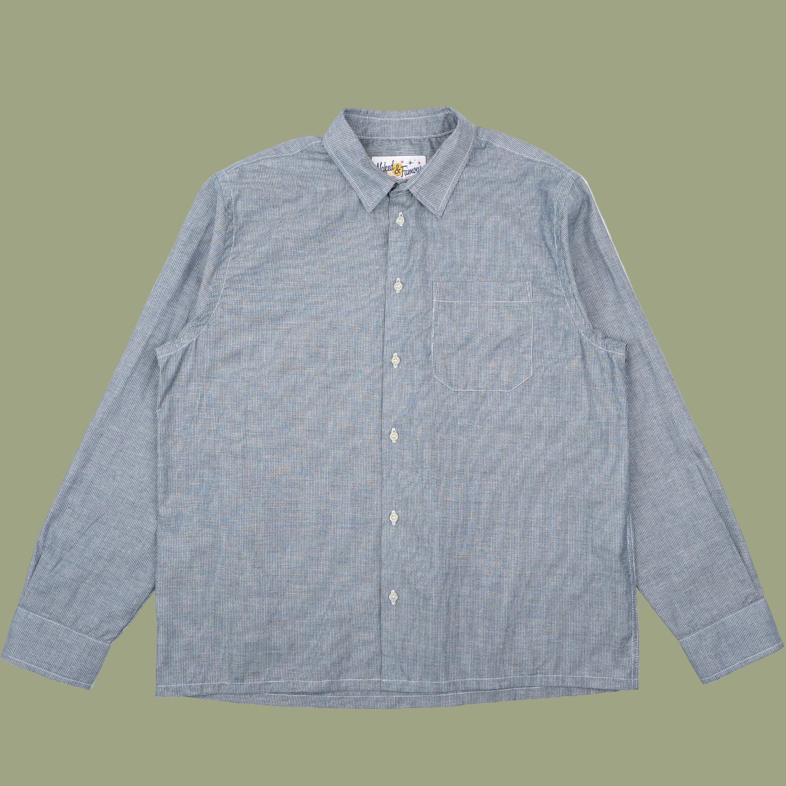 True Shirt - Indigo Stripe Selvedge