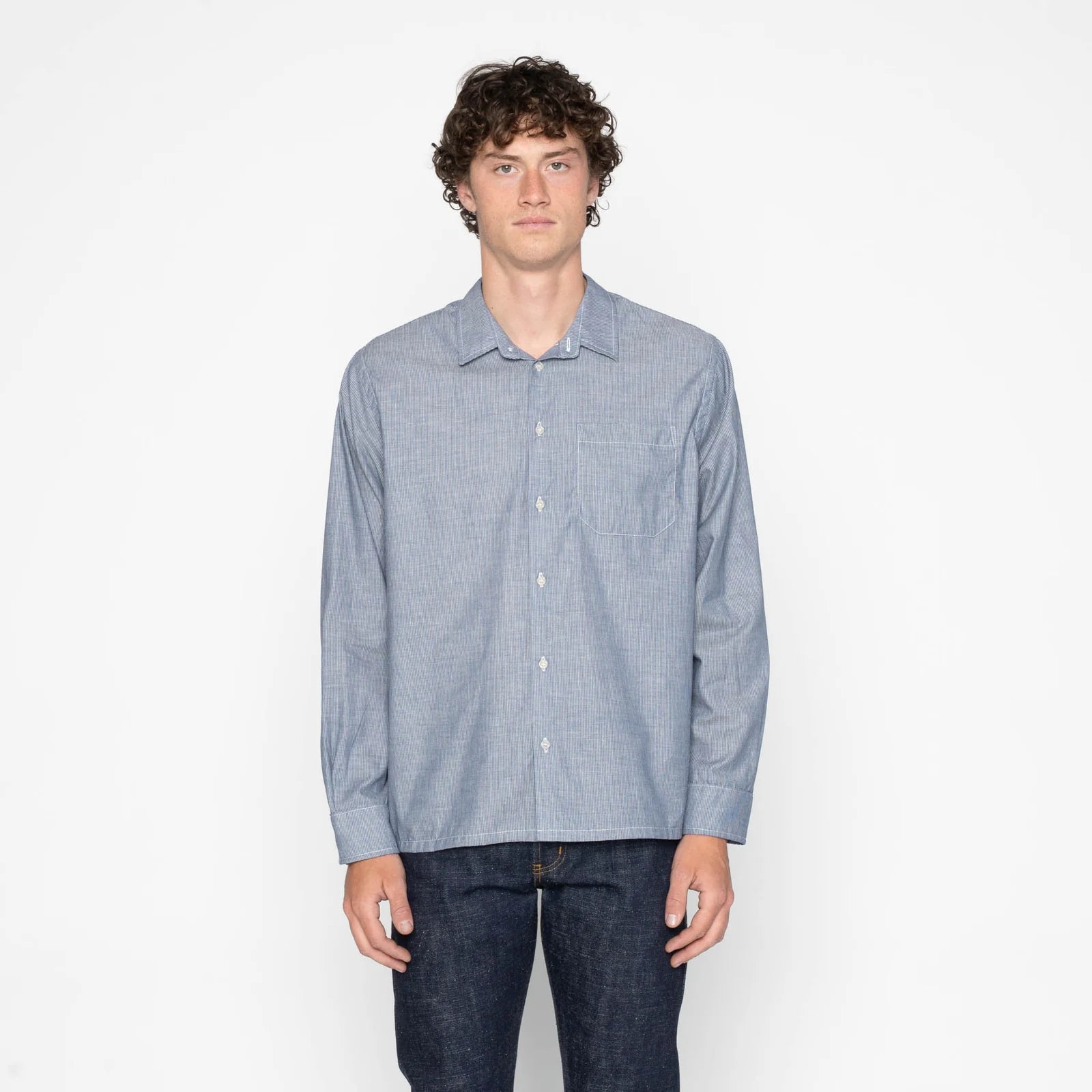 True Shirt - Indigo Stripe Selvedge