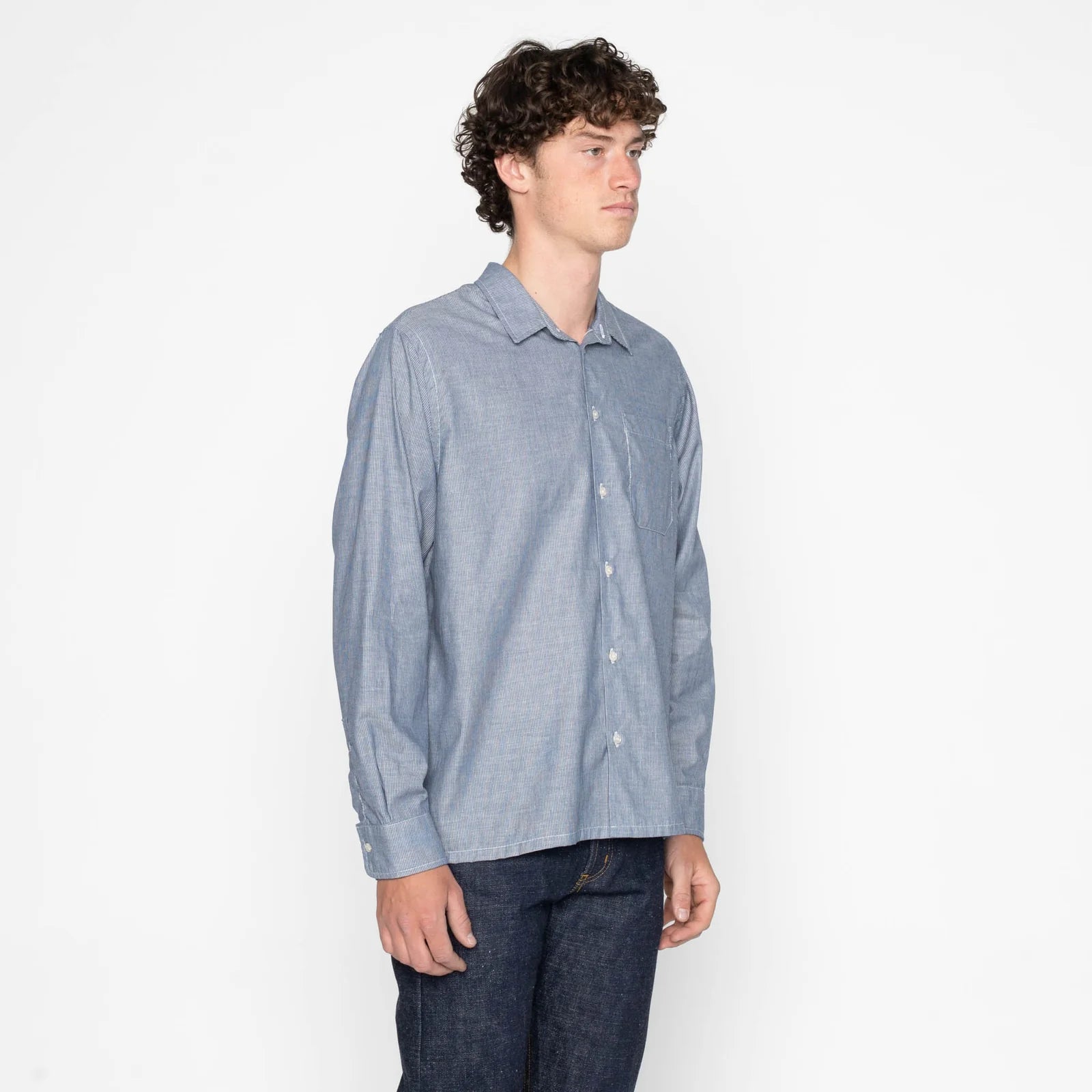 True Shirt - Indigo Stripe Selvedge