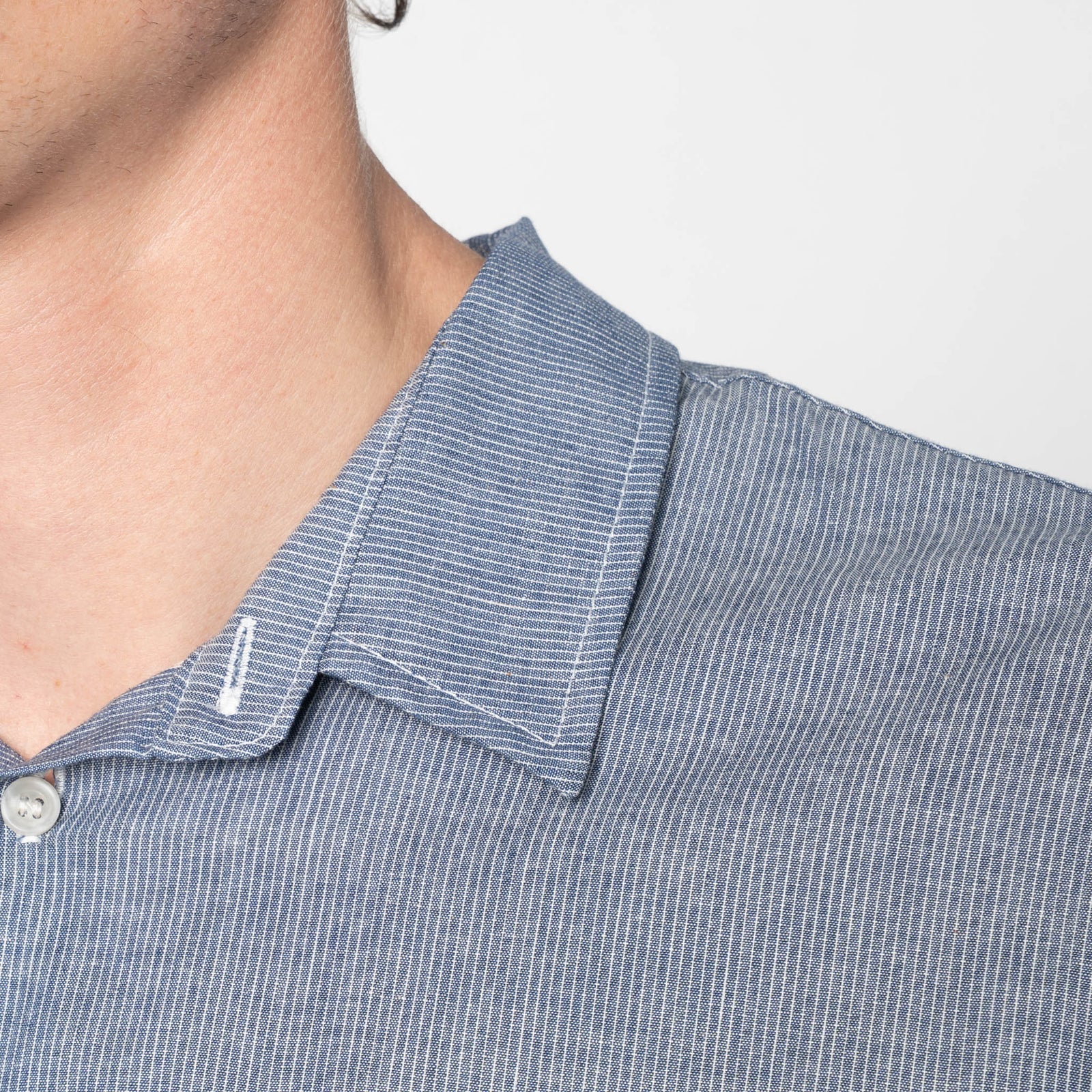 True Shirt - Indigo Stripe Selvedge