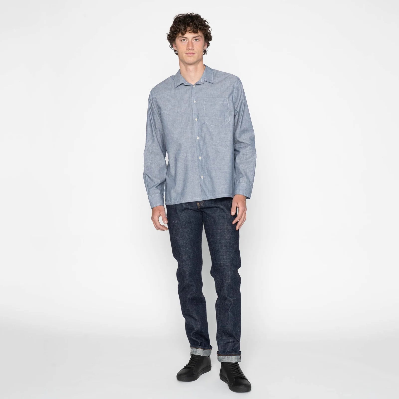 True Shirt - Indigo Stripe Selvedge