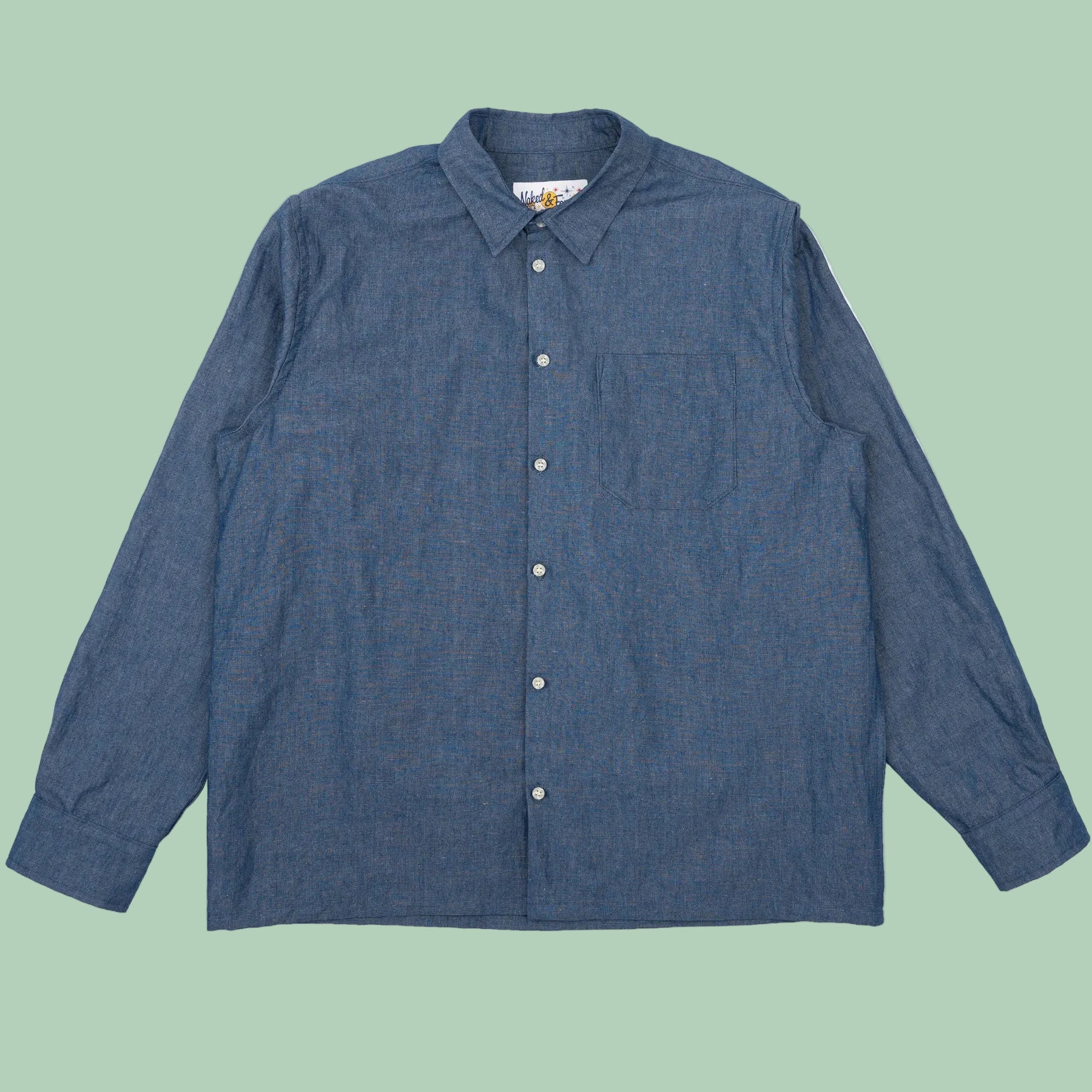 True Shirt - Linen Blend Denim - Indigo