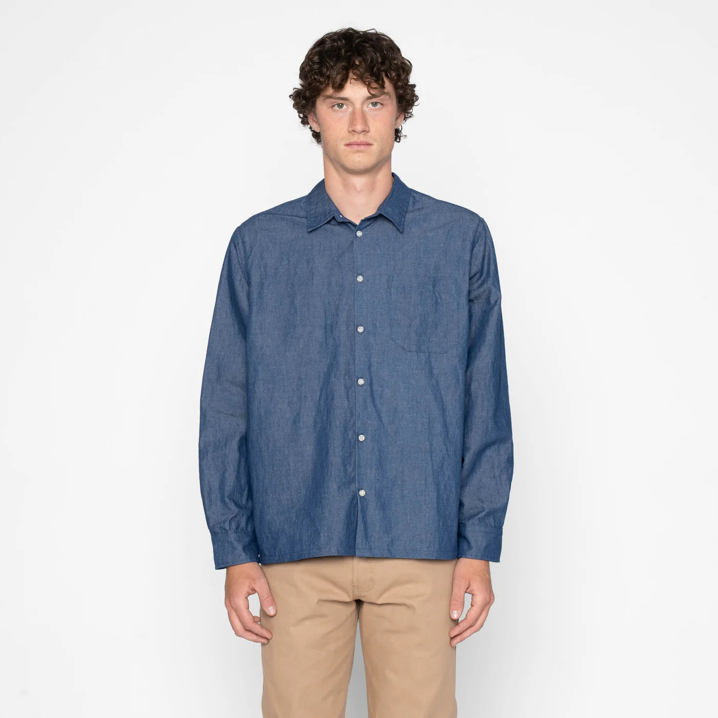 True Shirt - Linen Blend Denim - Indigo