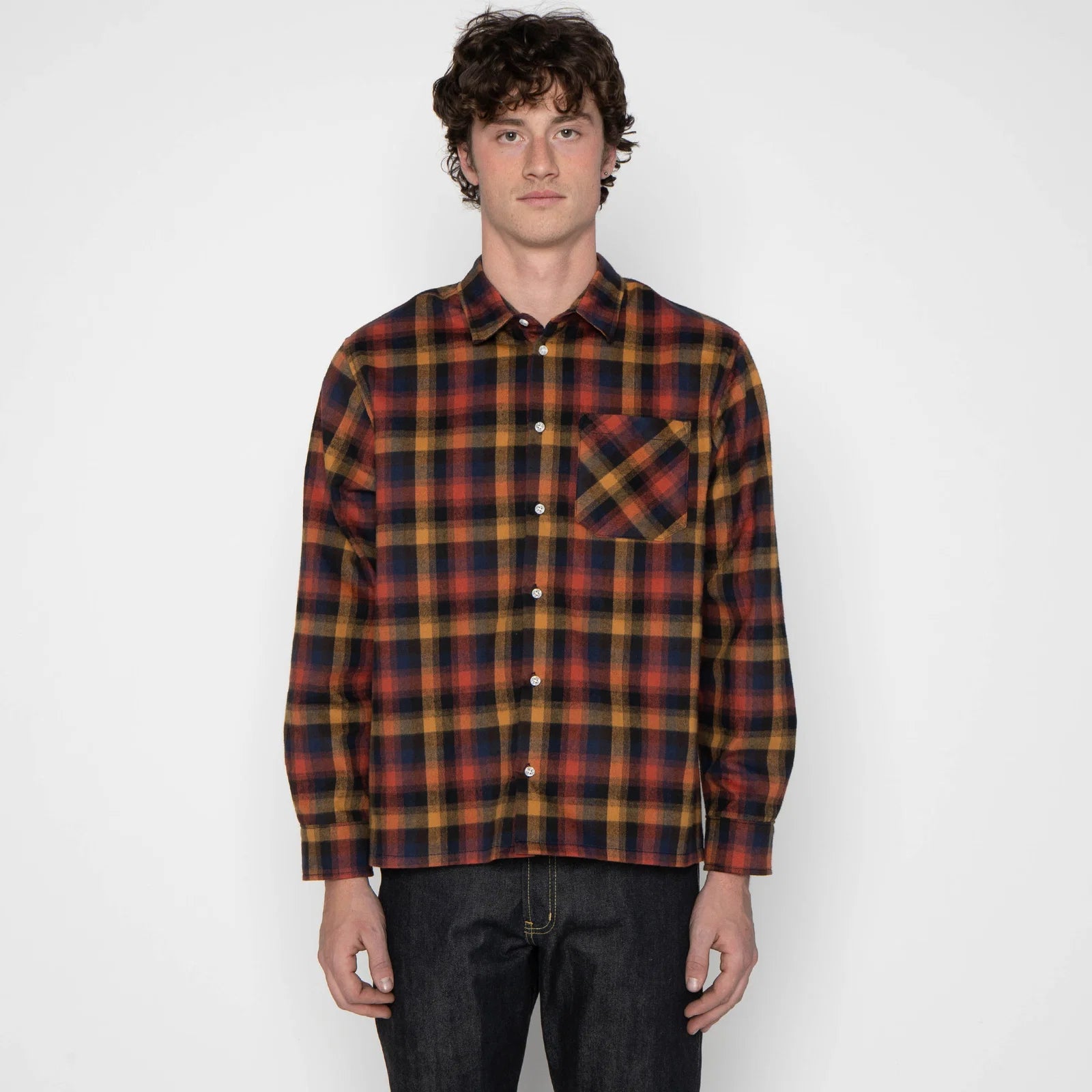 True Shirt - Shaggy Flannel - Red/Amber\Navy