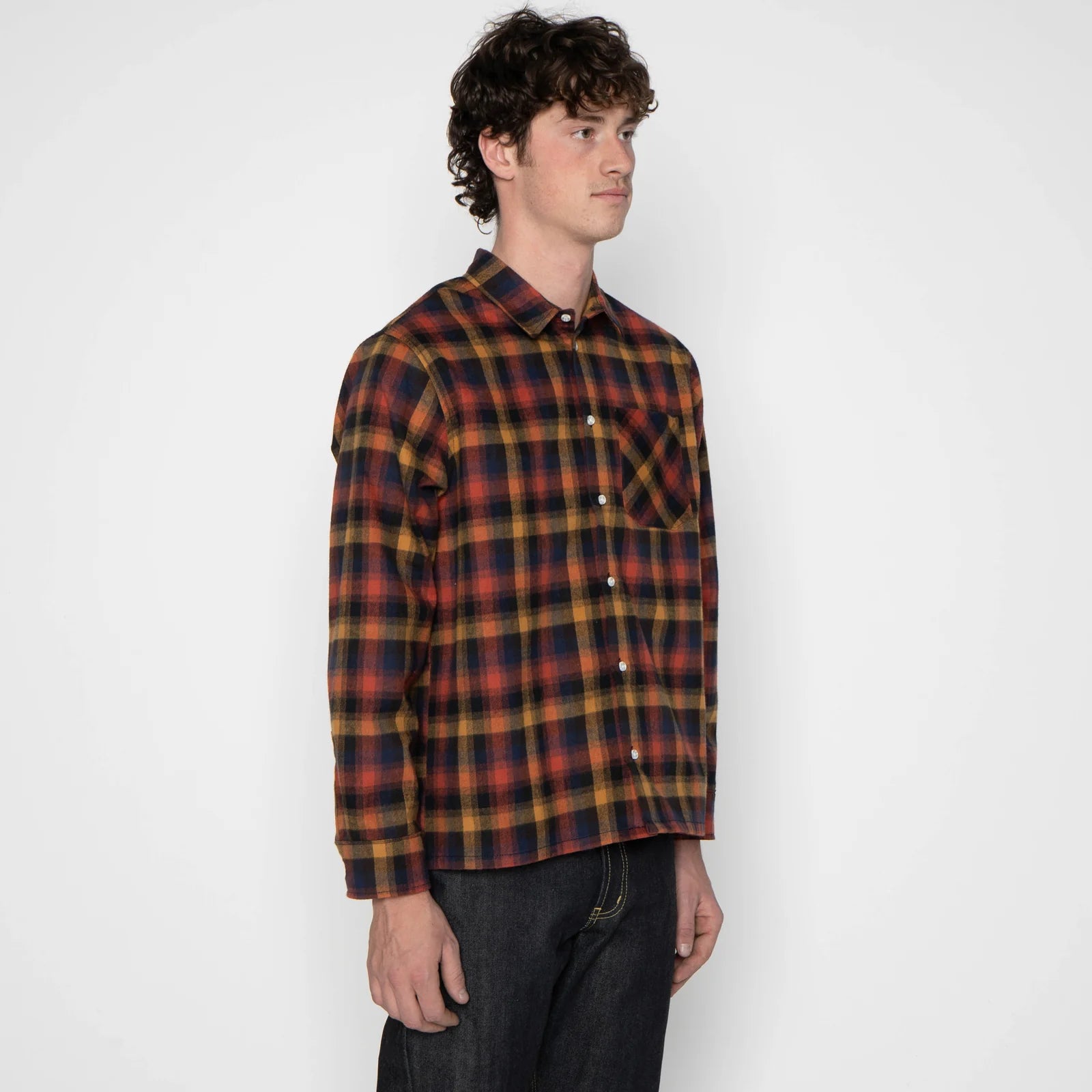 True Shirt - Shaggy Flannel - Red/Amber\Navy