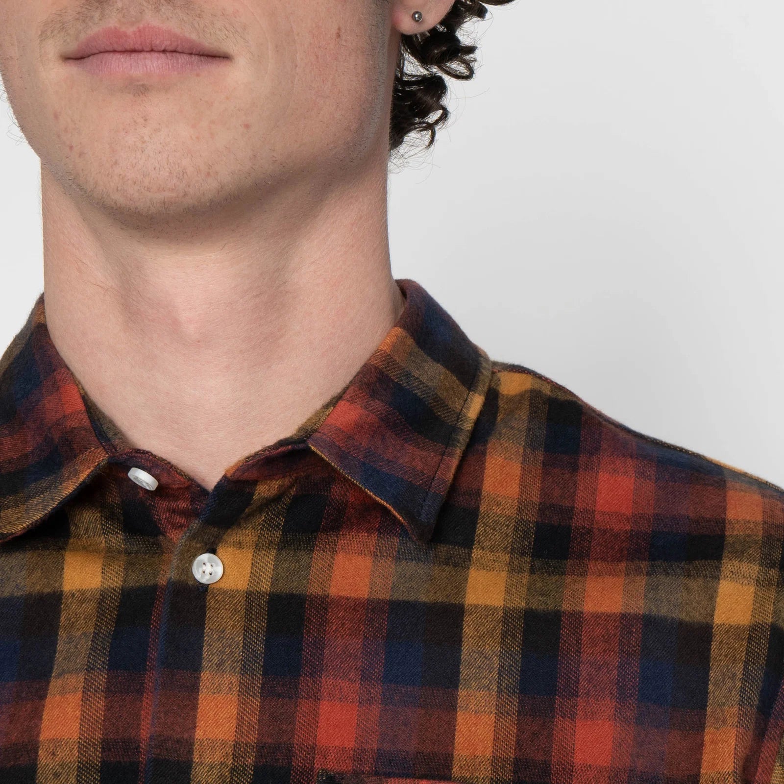 True Shirt - Shaggy Flannel - Red/Amber\Navy