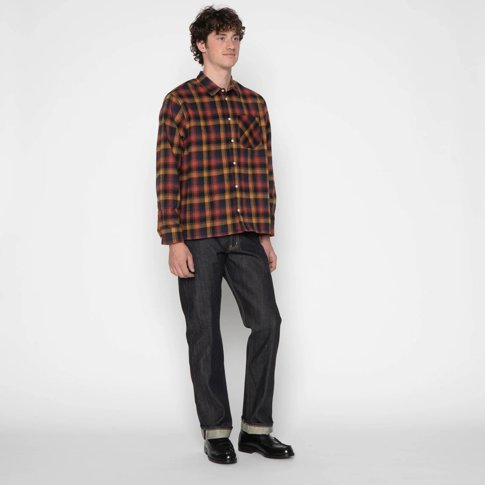 True Shirt - Shaggy Flannel - Red/Amber\Navy