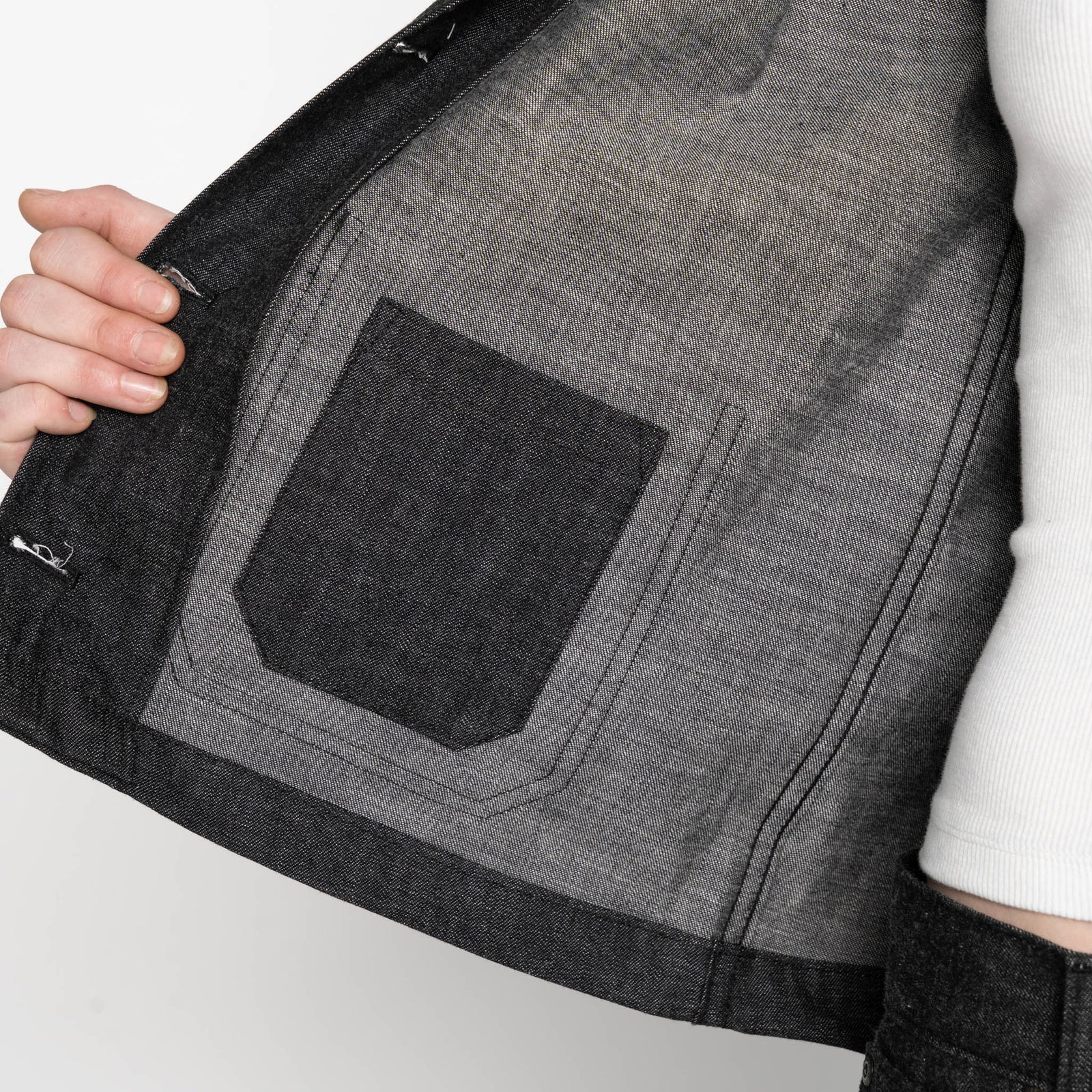 Gracie Jacket - Black Lightweight Denim