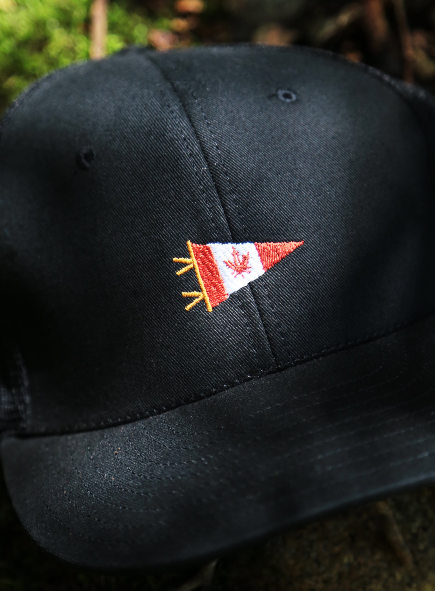 Trucker Hat - Black - Canada Pennant Embroidery