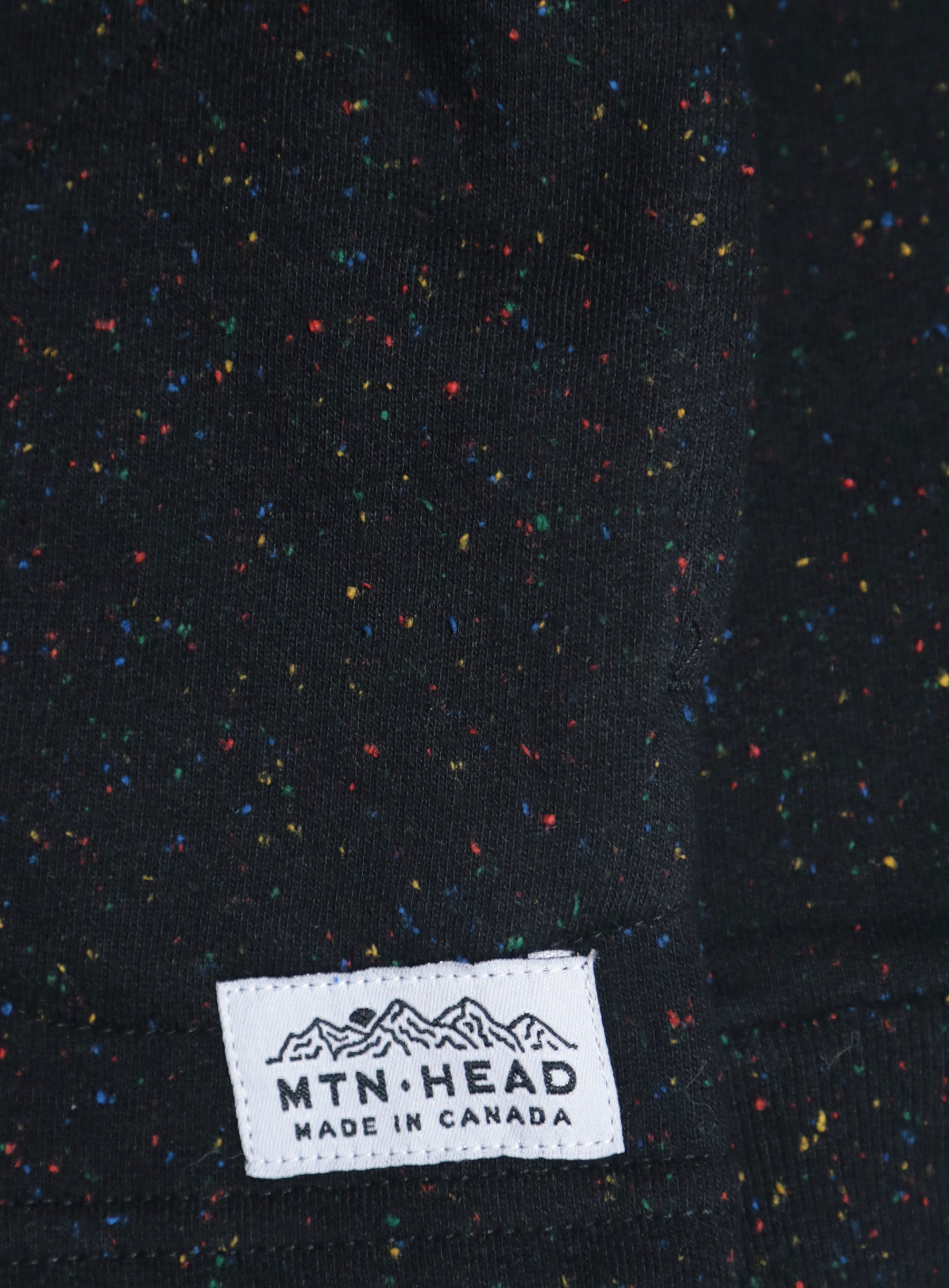 Kids Camping Hoodie - Black Rainbow Speckle