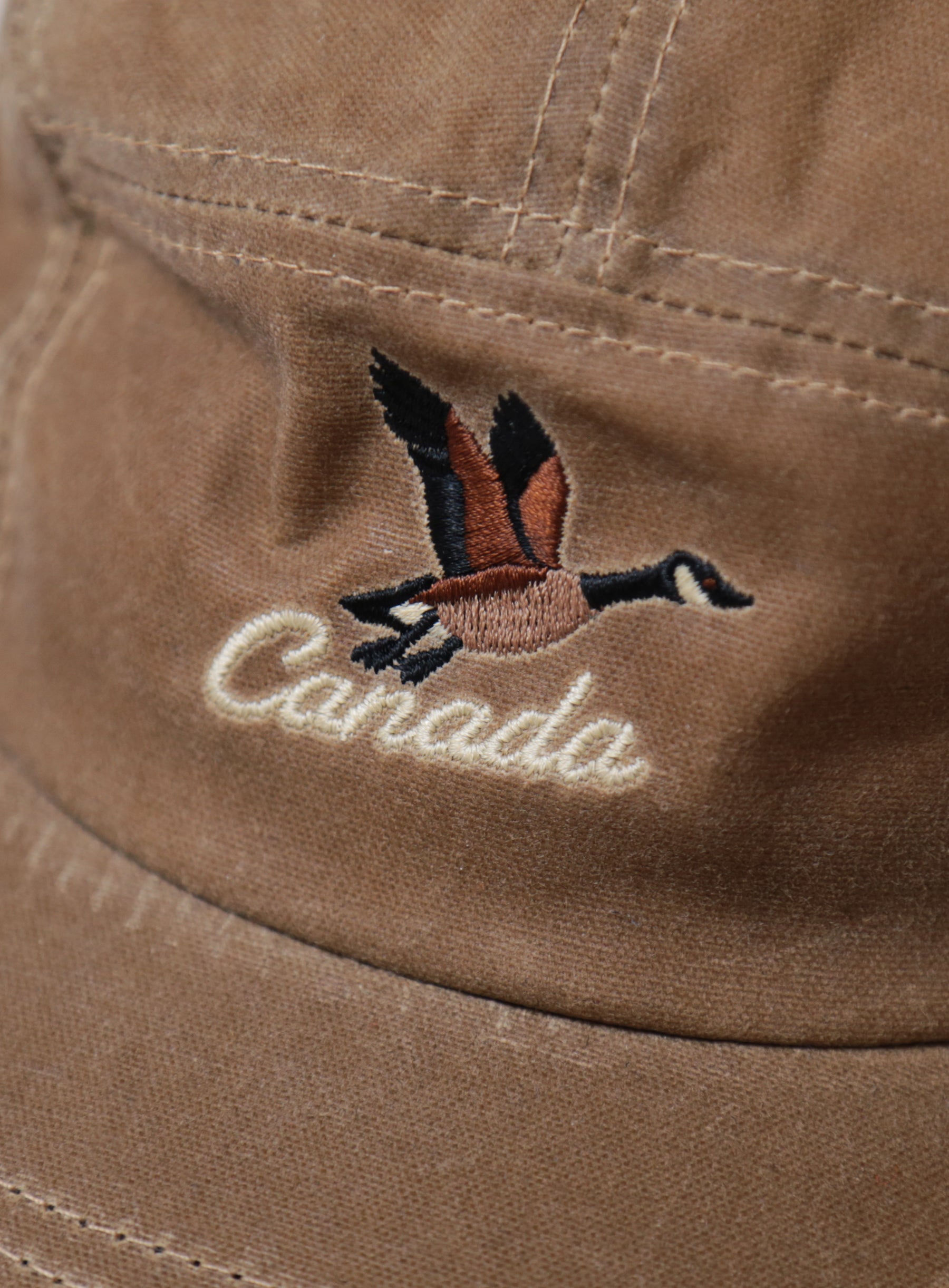 5 Panel - Field Tan Waxed Cotton - Canada Goose Embroidery