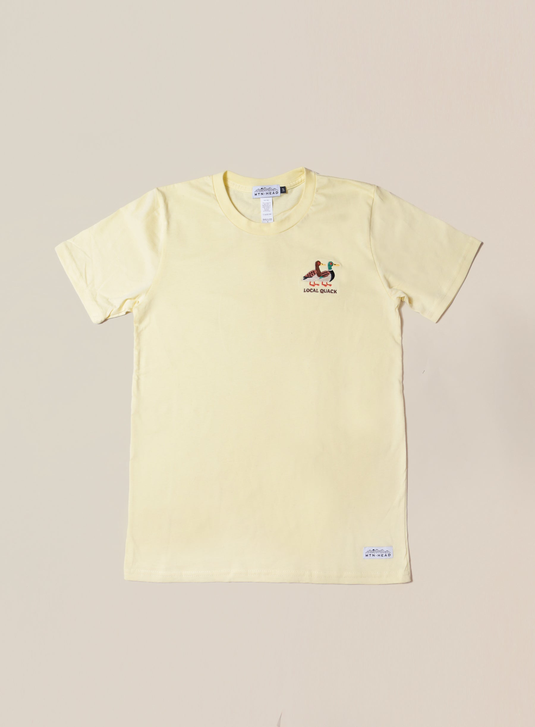 Classic Tee - Butter Yellow - Local Quack Embroidery