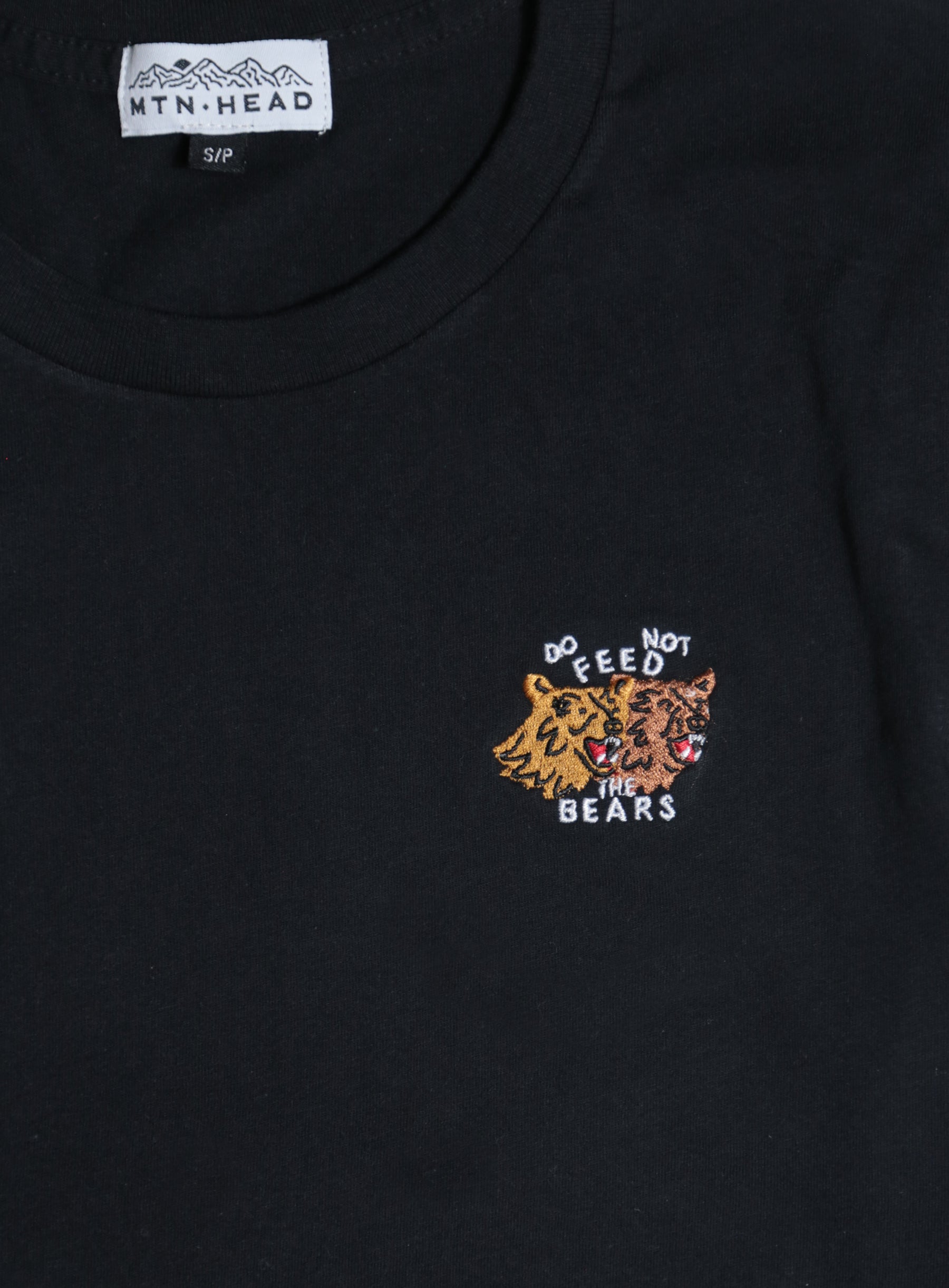 Classic Tee - Black - Dont Feed the Bears Embroidery