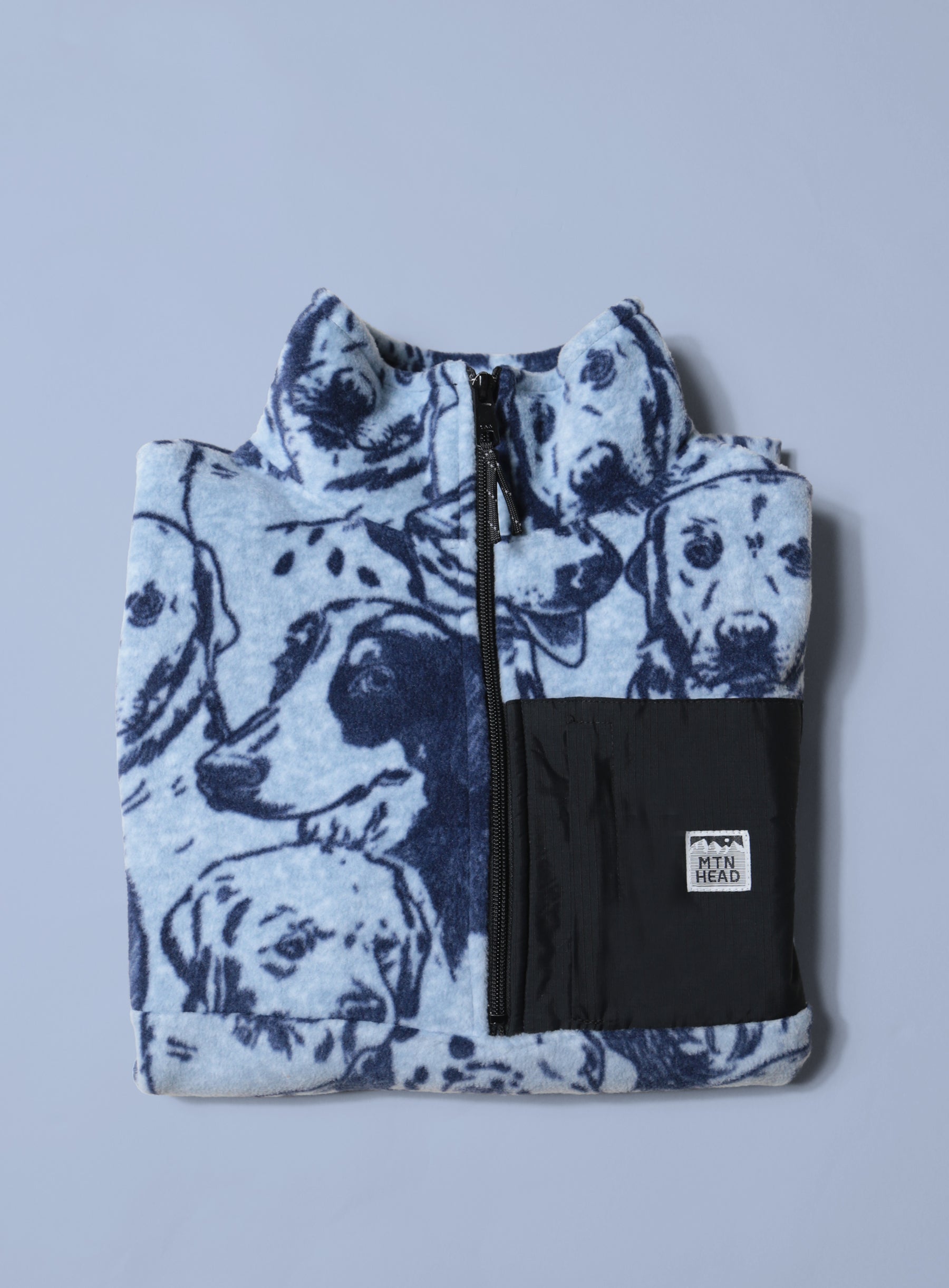 Alpine 1/4 Zip  - Polar Fleece - Navy Dog Camo