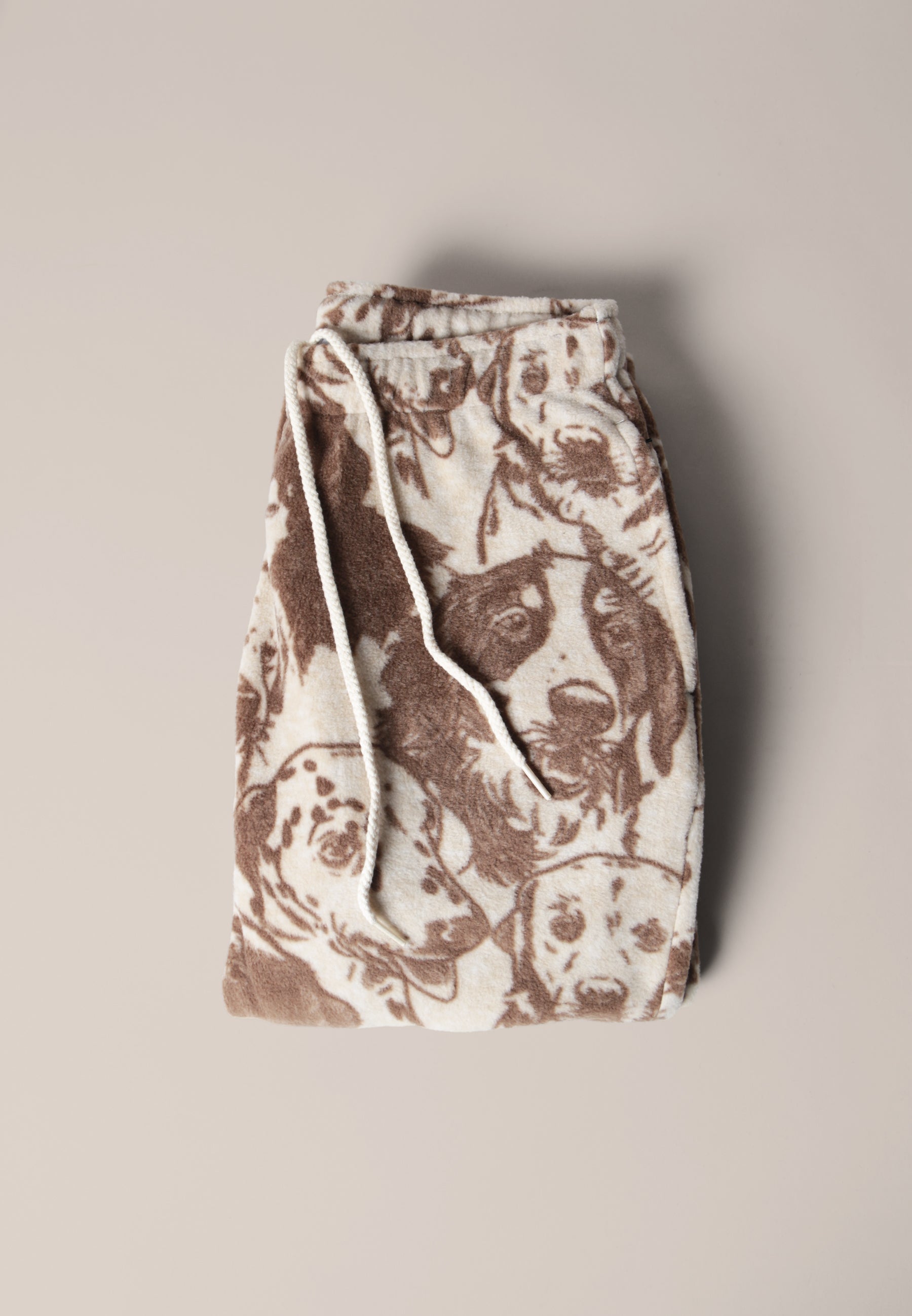 Sweatpants - Polar Fleece - Khaki Dog Camo