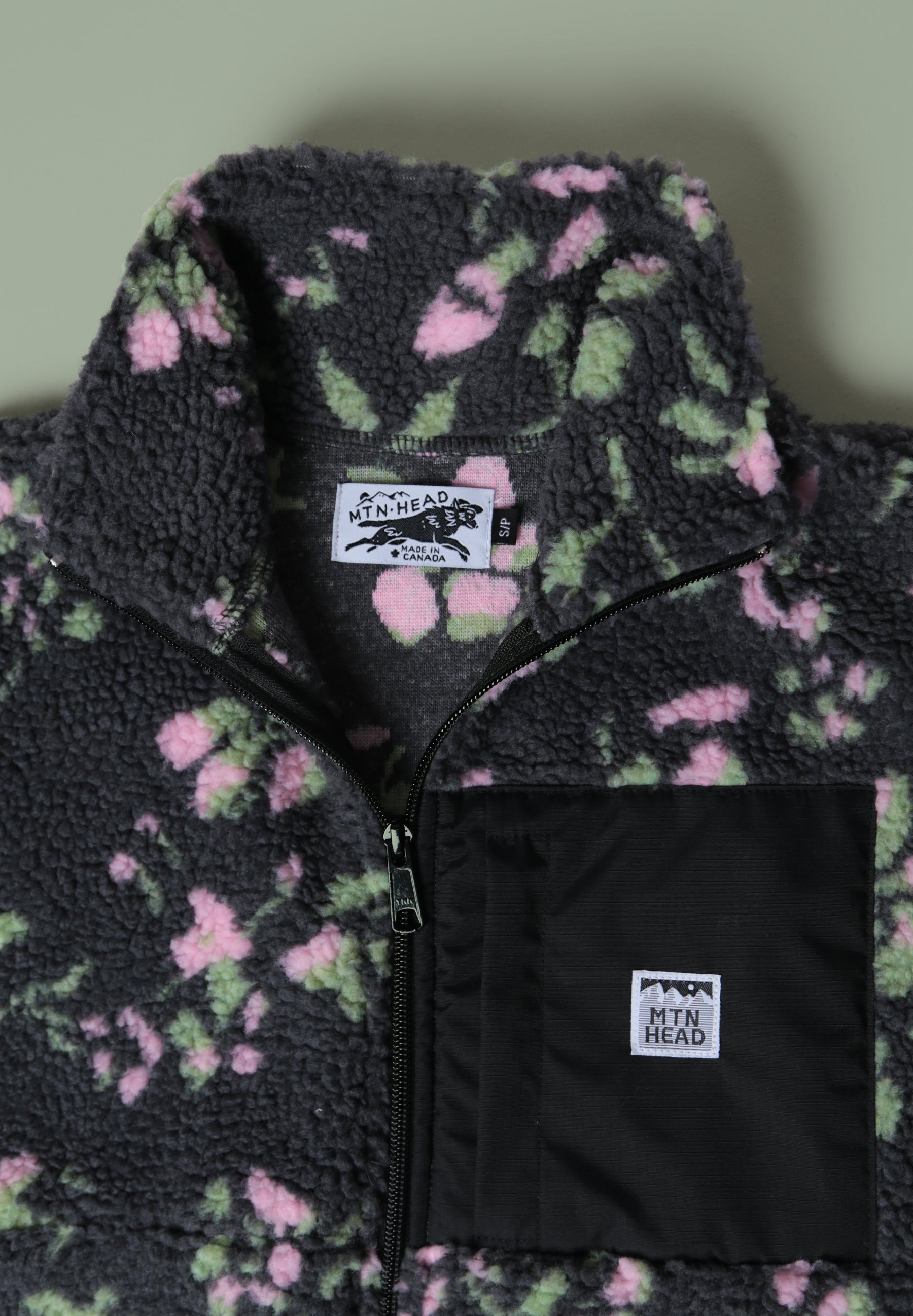Alpine Sherpa Vest - Floral