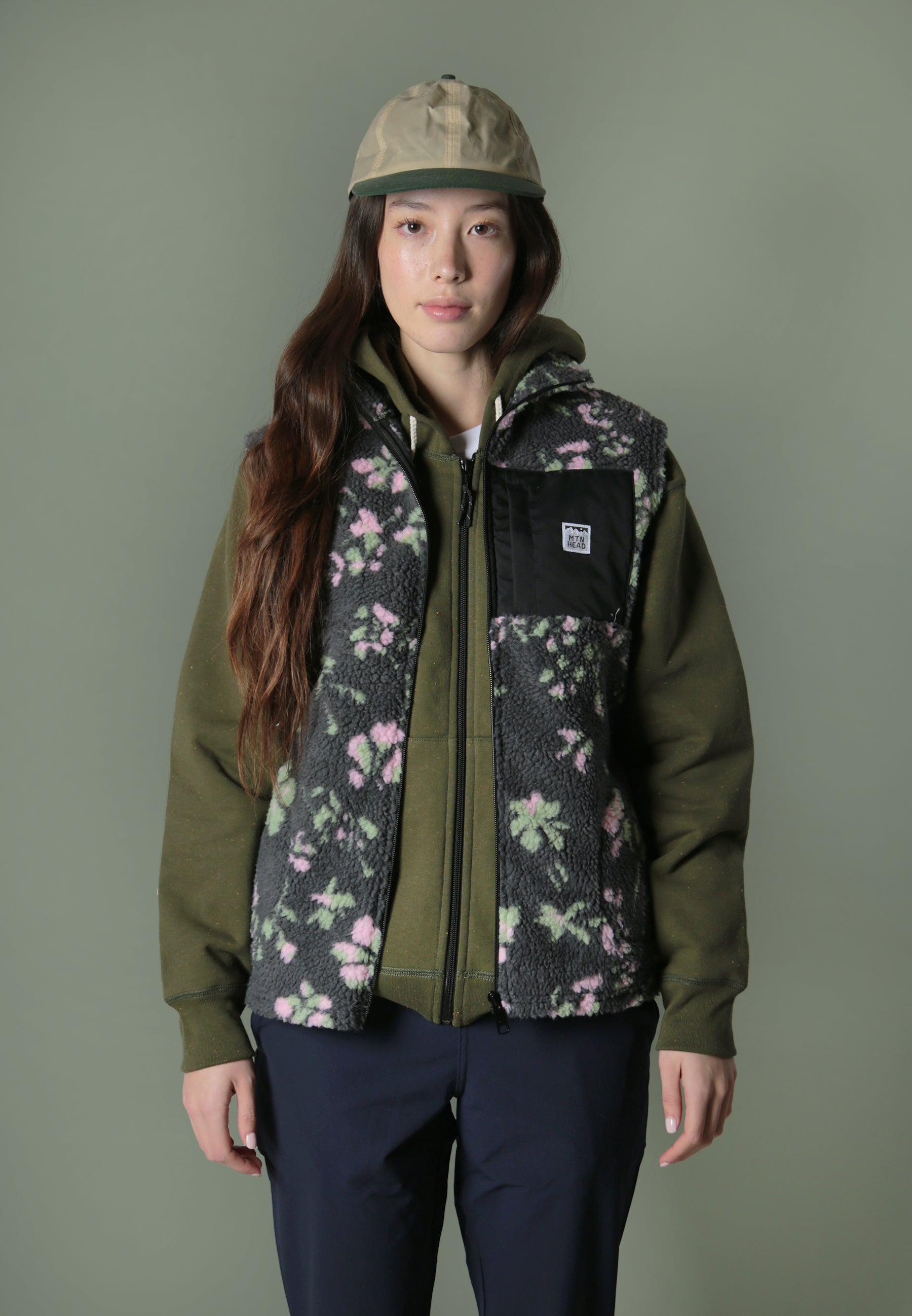 Alpine Sherpa Vest - Floral