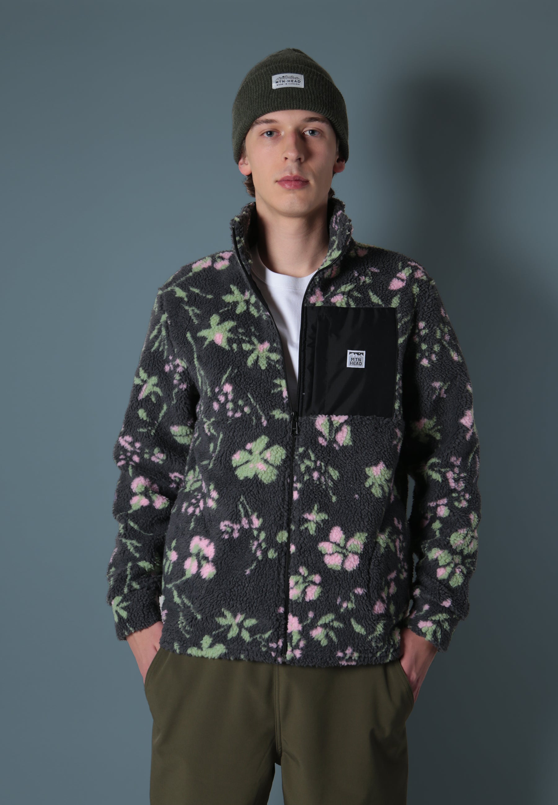 Alpine Full Zip  - Floral Sherpa