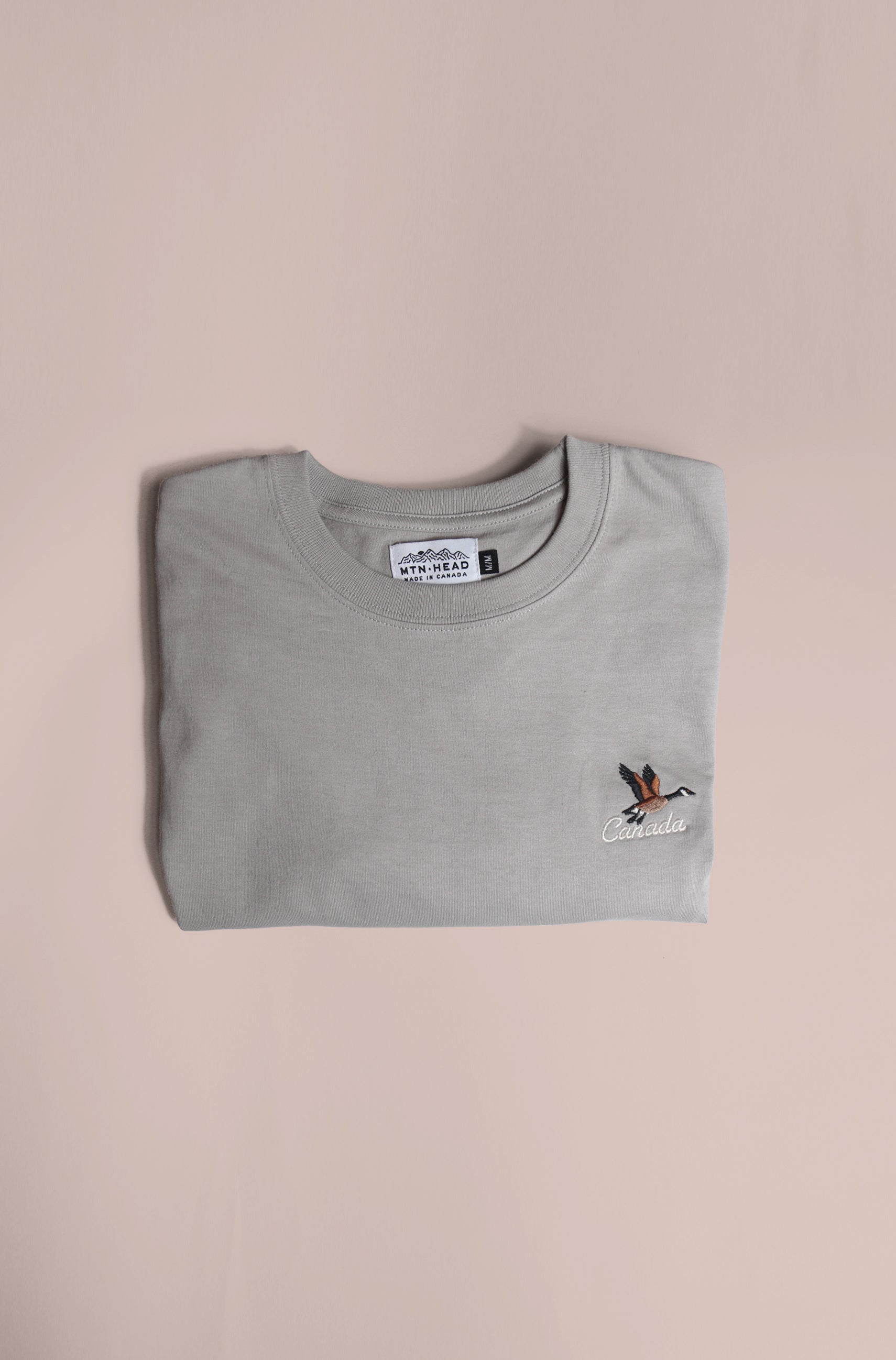 Heavy Weight Tee - Sand - Goose Embroidery