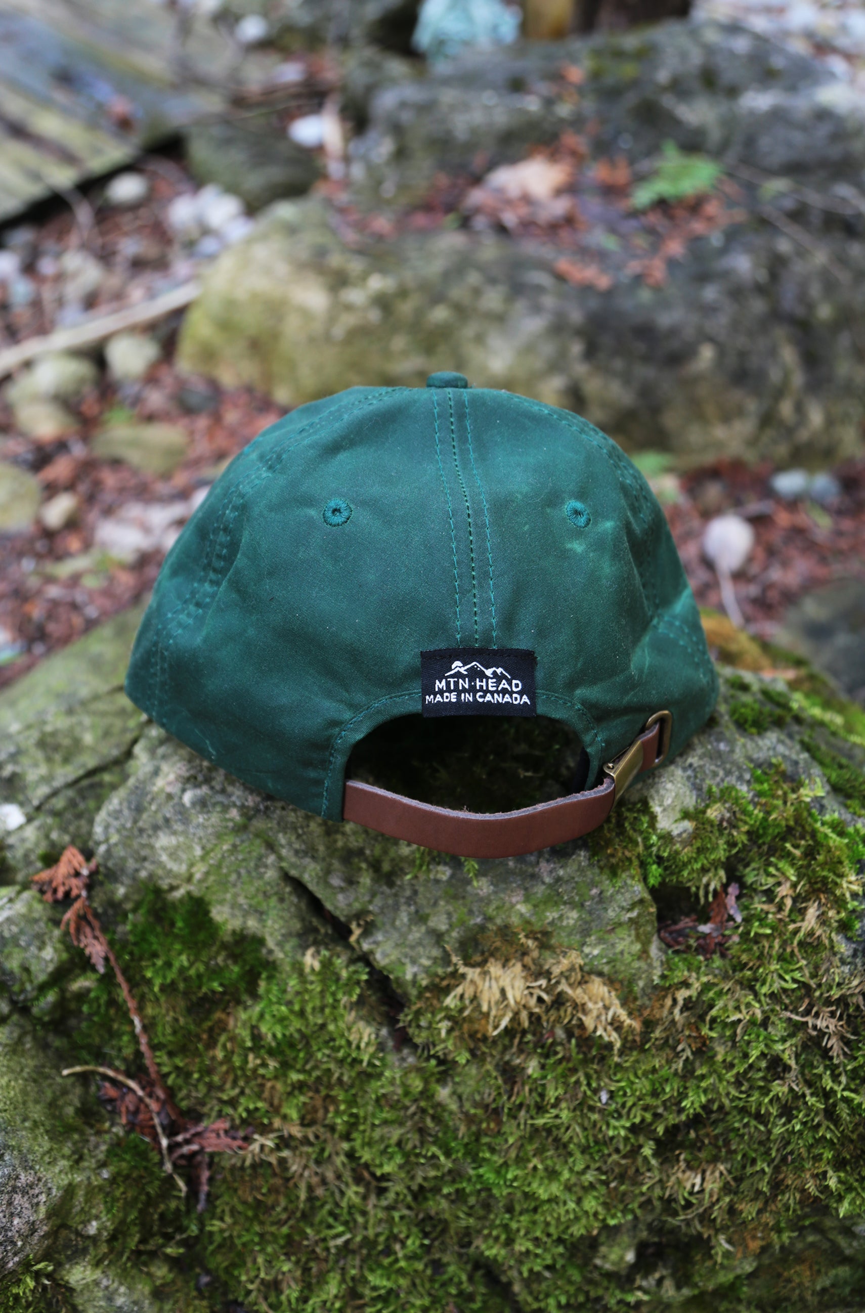 6 Panel - Forest Waxed Canvas - Canada Goose Embroidery