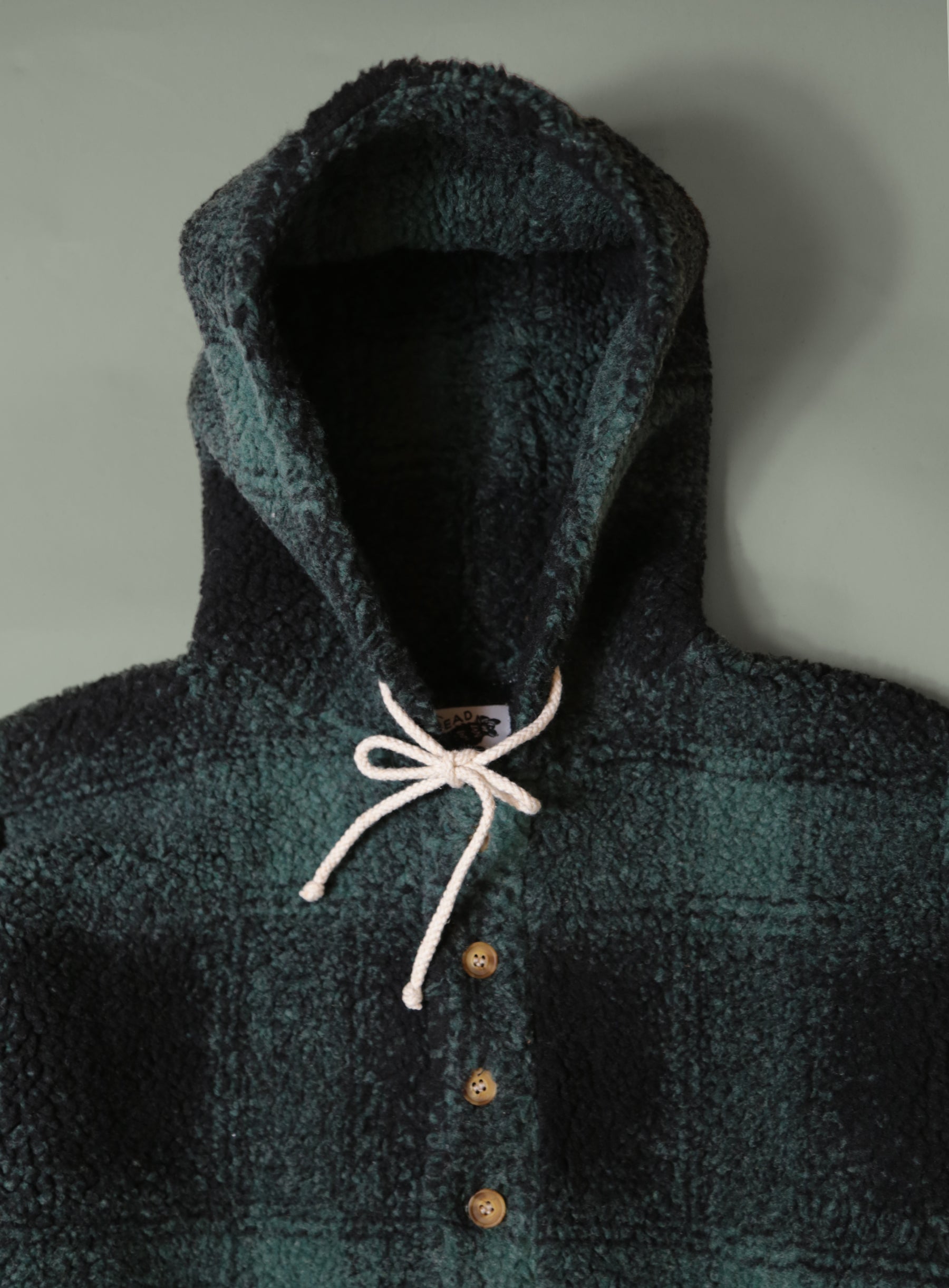 Camping Hoodie -  Forest Buffalo Sherpa