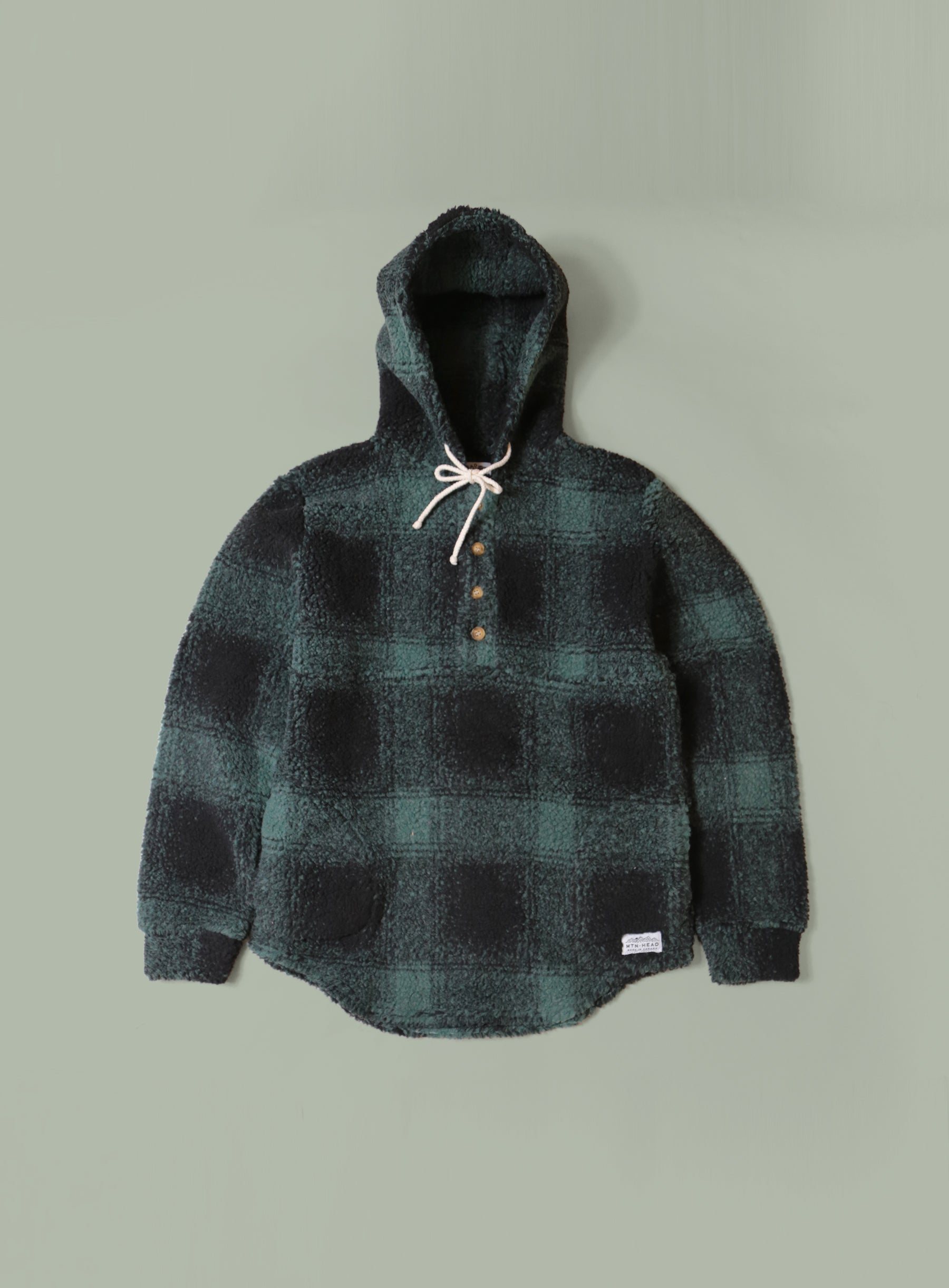 Camping Hoodie -  Forest Buffalo Sherpa