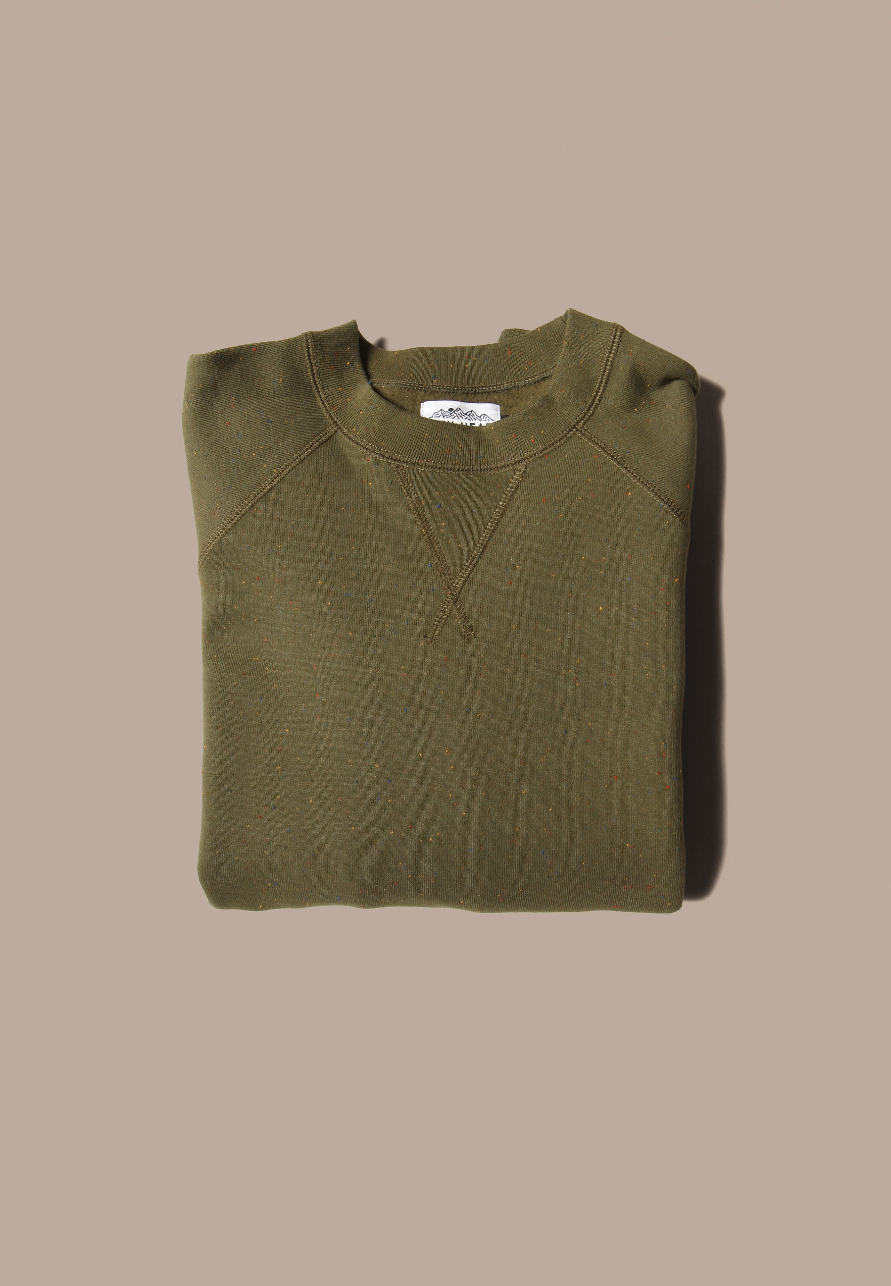 Classic Crew - Army Green Rainbow Speckle