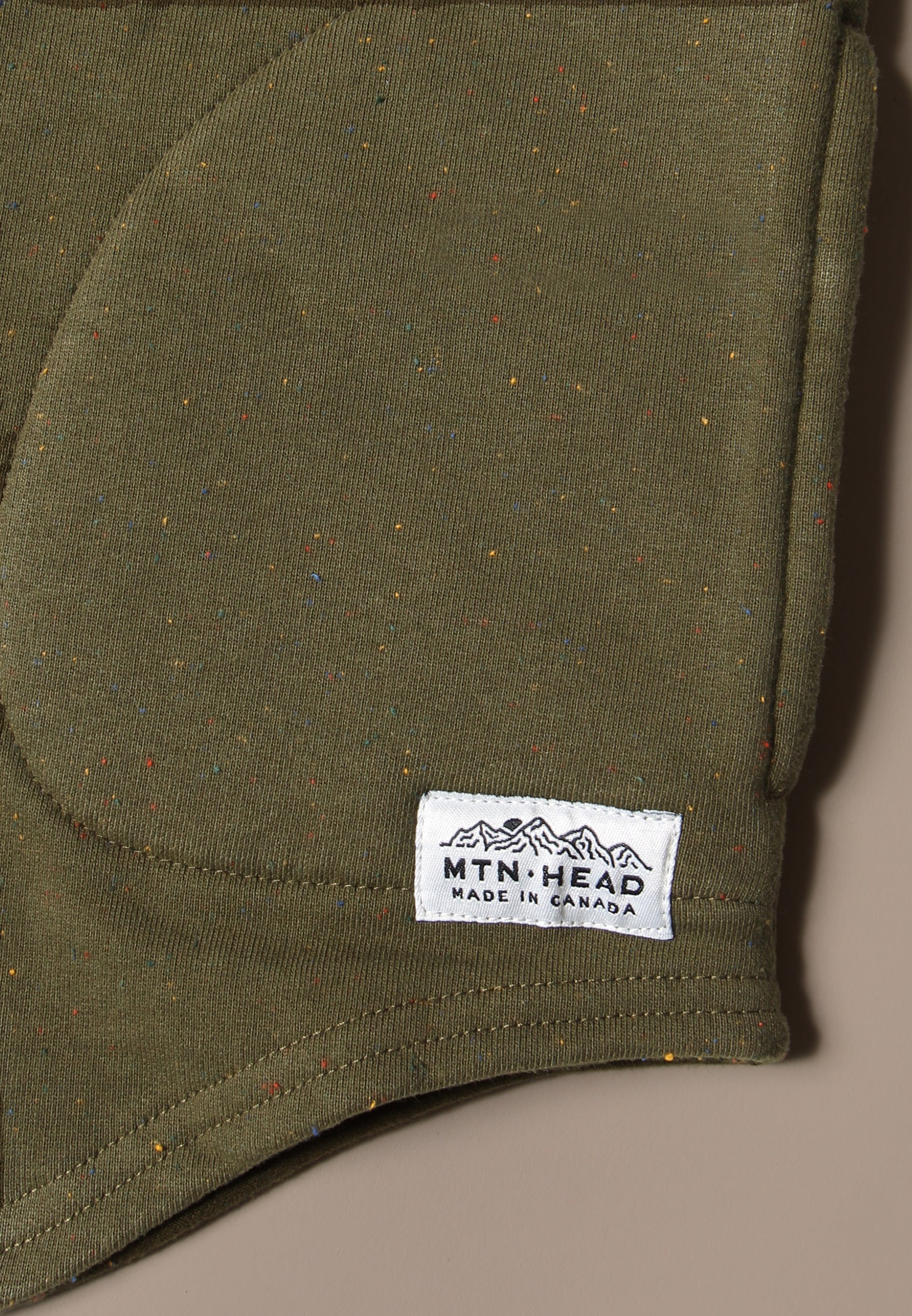 Camping Hoodie - Army Green Rainbow Speckle