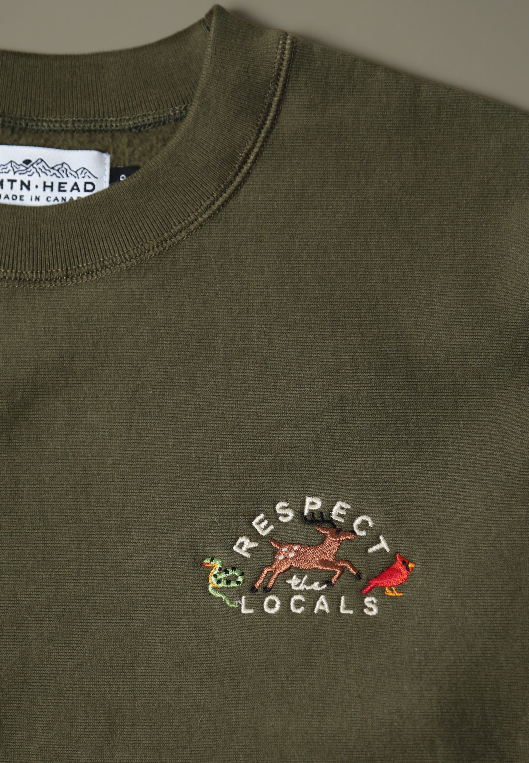 Cabin Crew - Army Green - Locals Embroidery