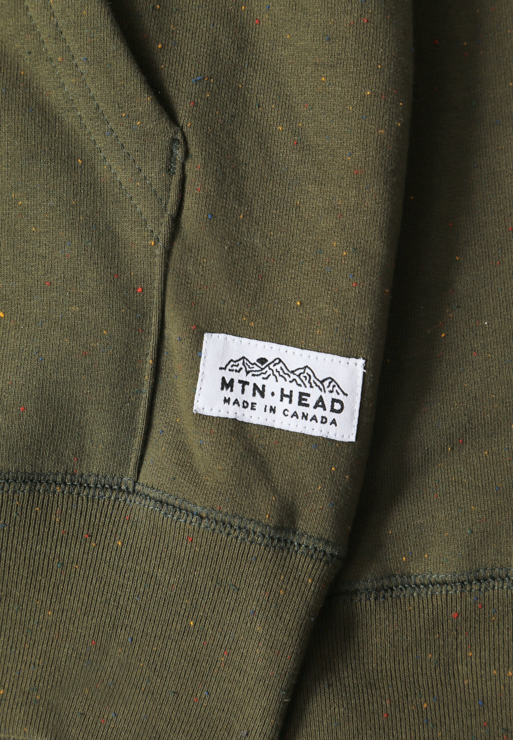 Mtn. Zip Hoodie - Army Green Rainbow Speckle