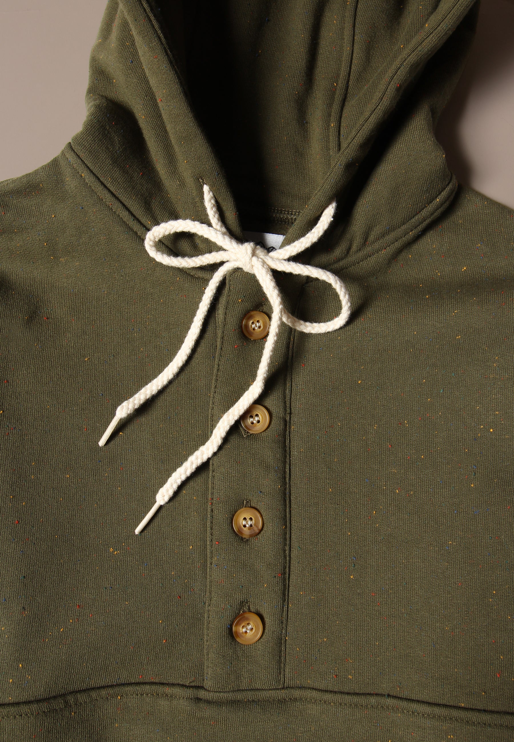 Camping Hoodie - Army Green Rainbow Speckle