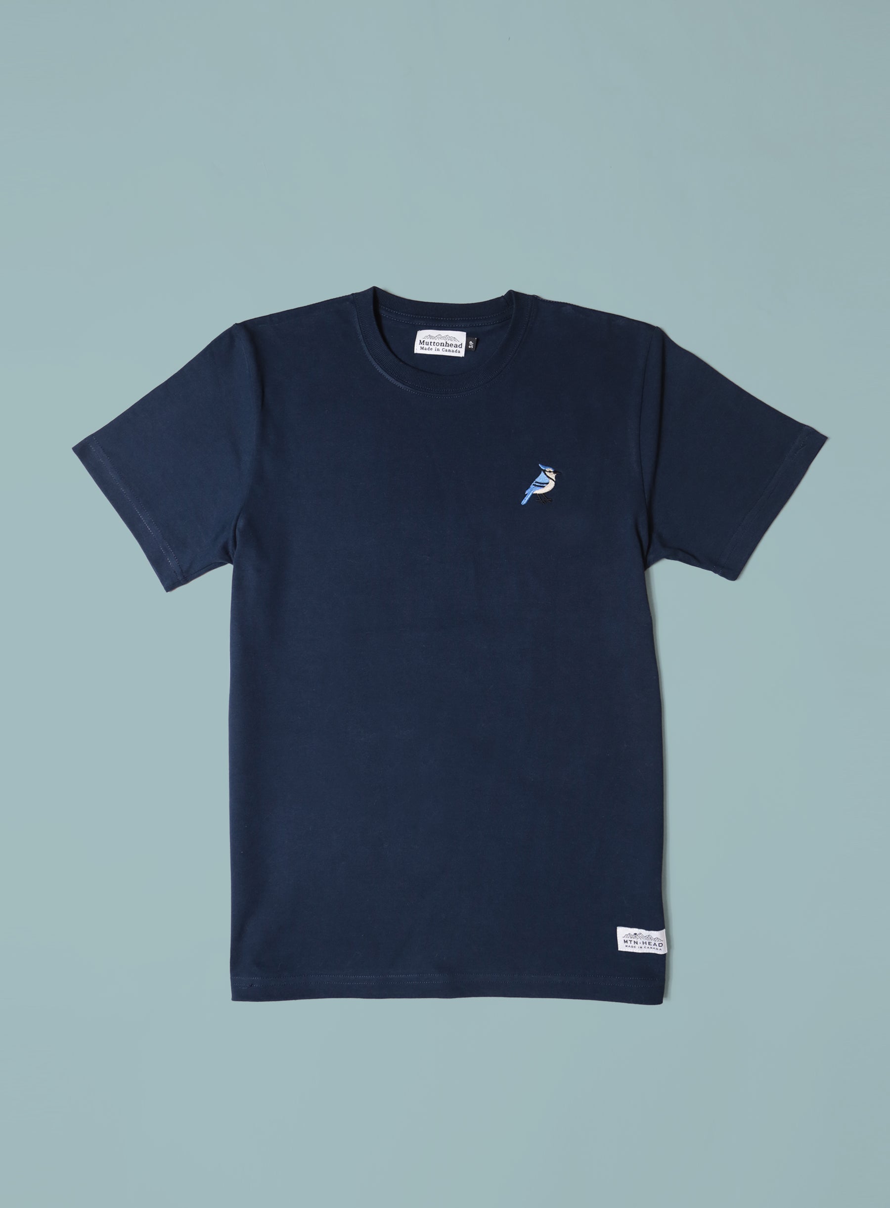 Heavy Weight Tee - Navy - Blue Jay Embroidery
