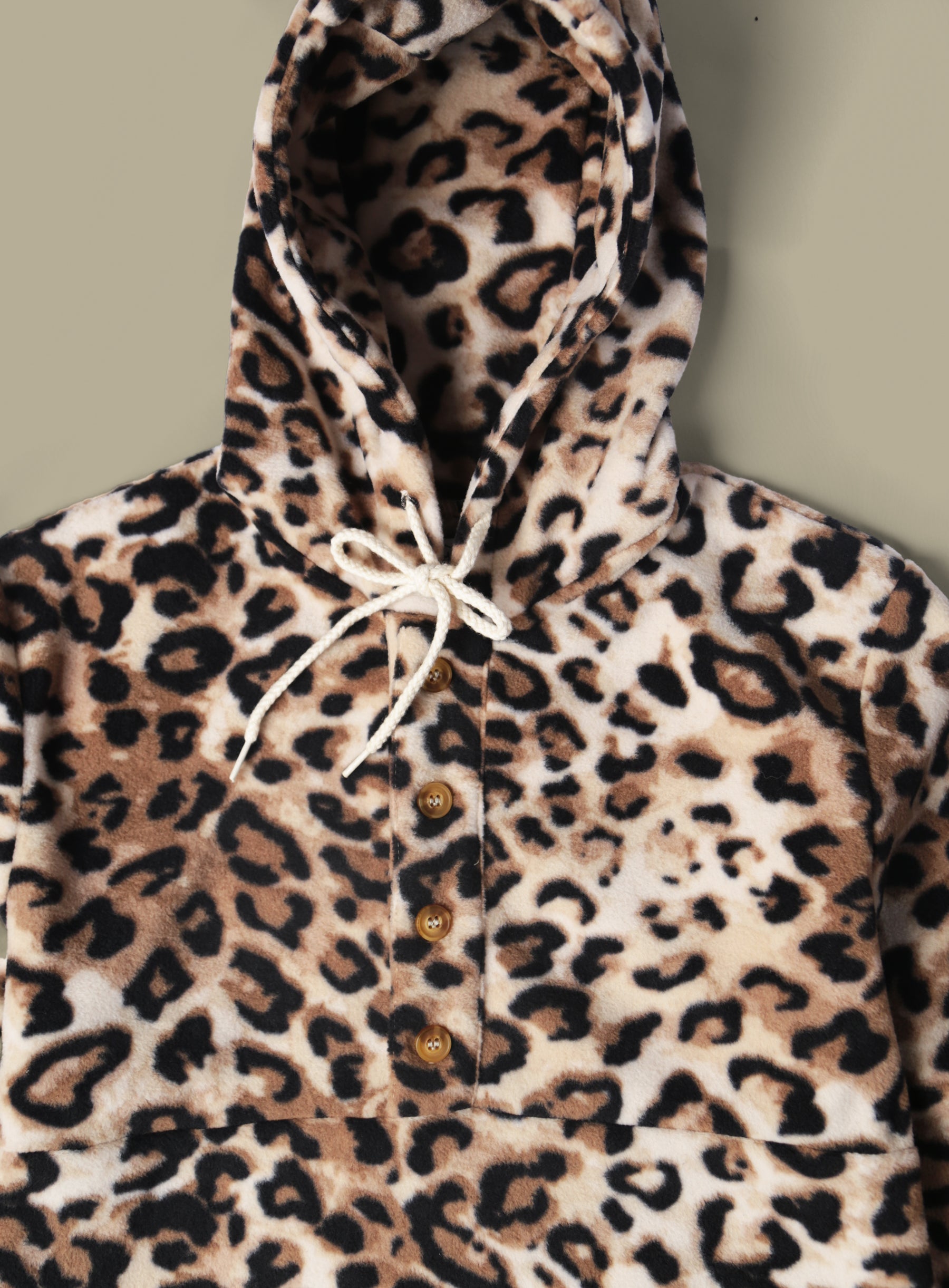 Camping Hoodie -  Polar Fleece - Leopard