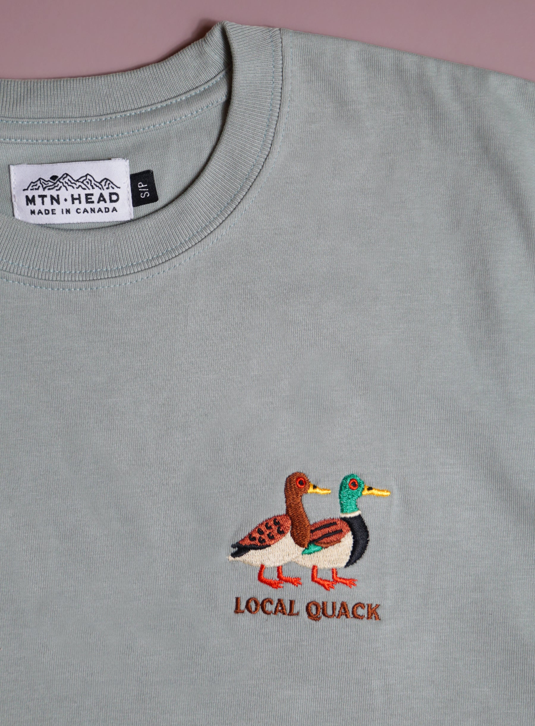 Heavy Weight Tee - Sage - Local Quack Embroidery