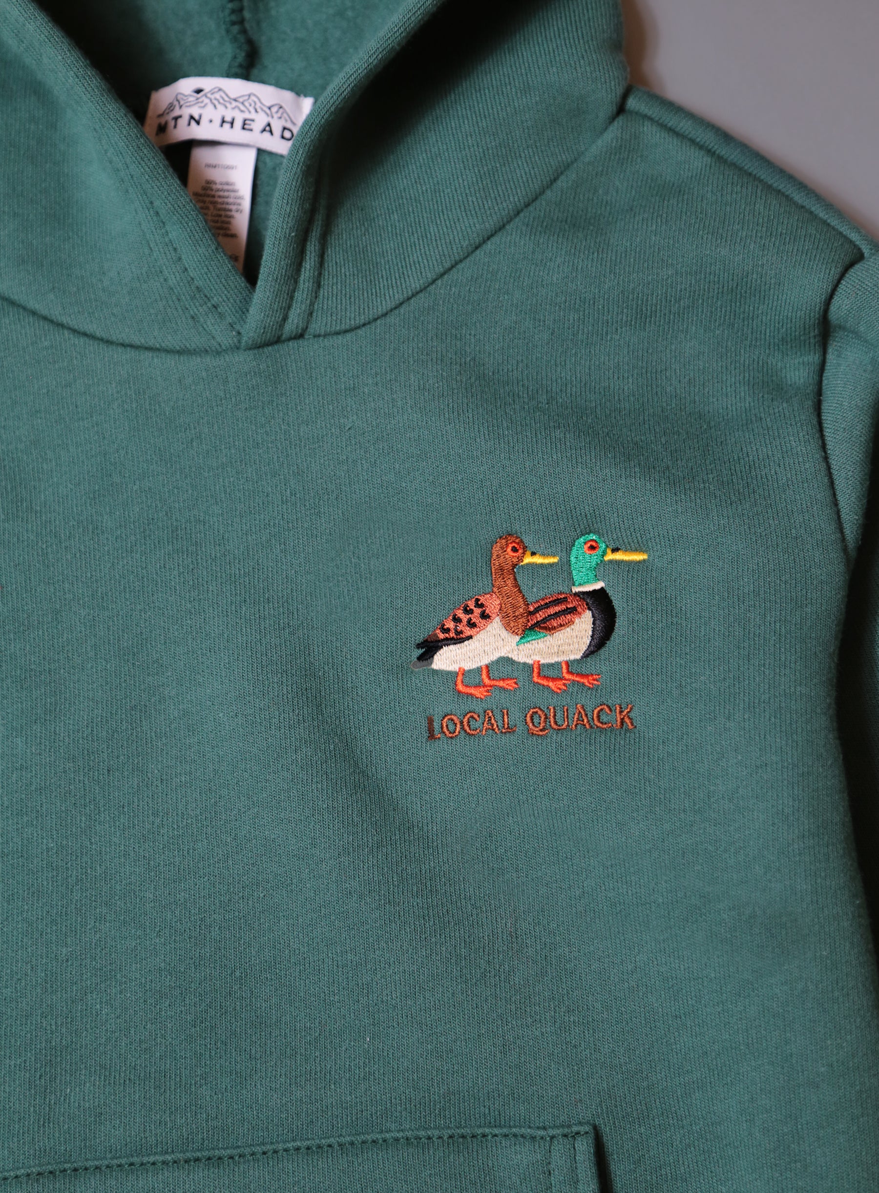 Kids Cabin Hoodie - Forest - Local Quack Embroidery