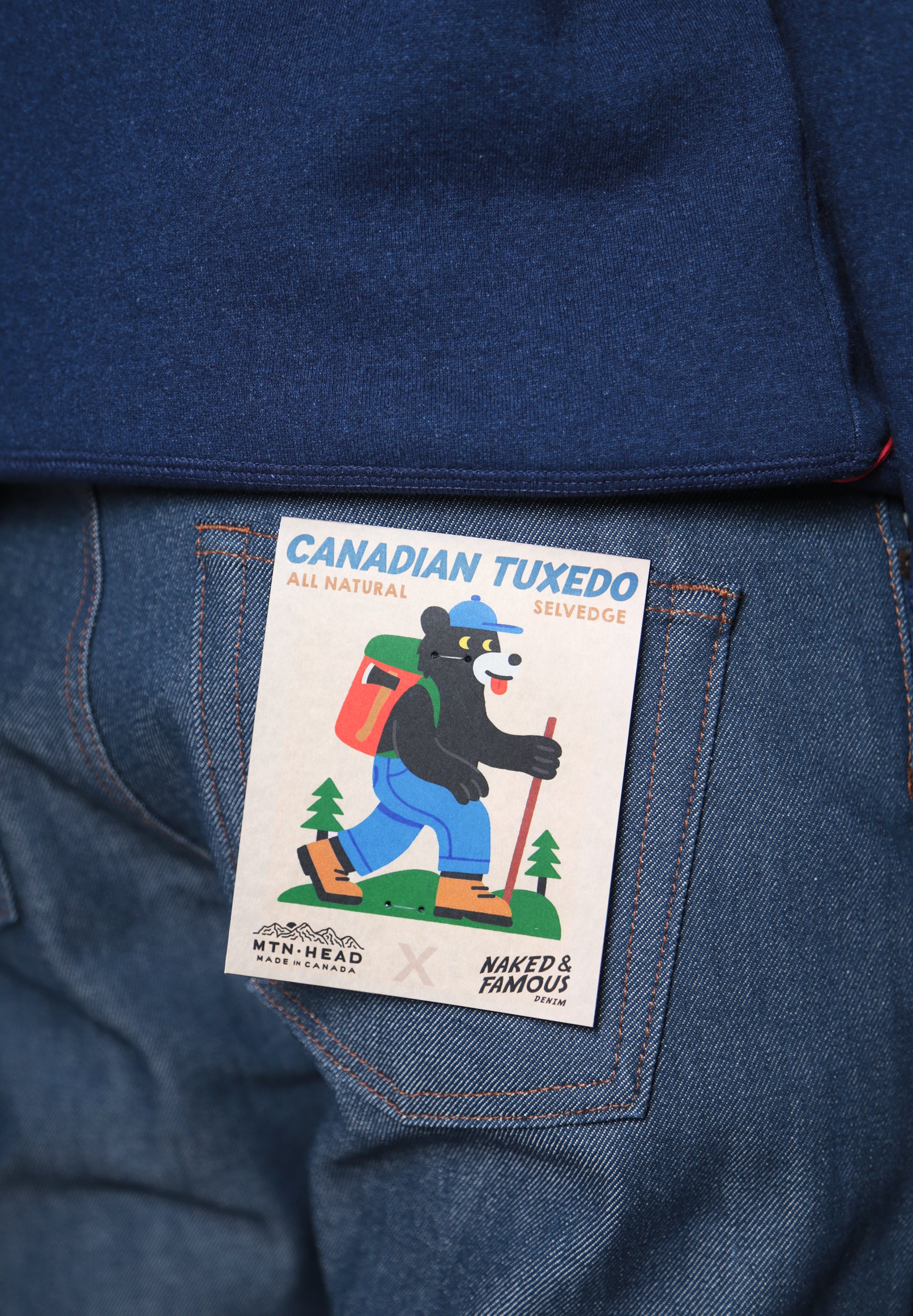 Strong Guy - Natural Indigo Selvedge - Canadian Tuxedo N&F Collab