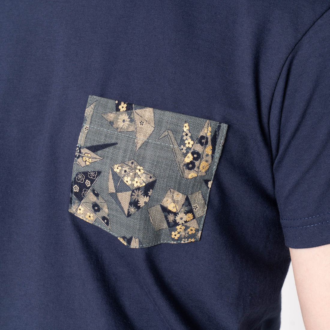 Pocket Tee - Origami Poplin - Navy