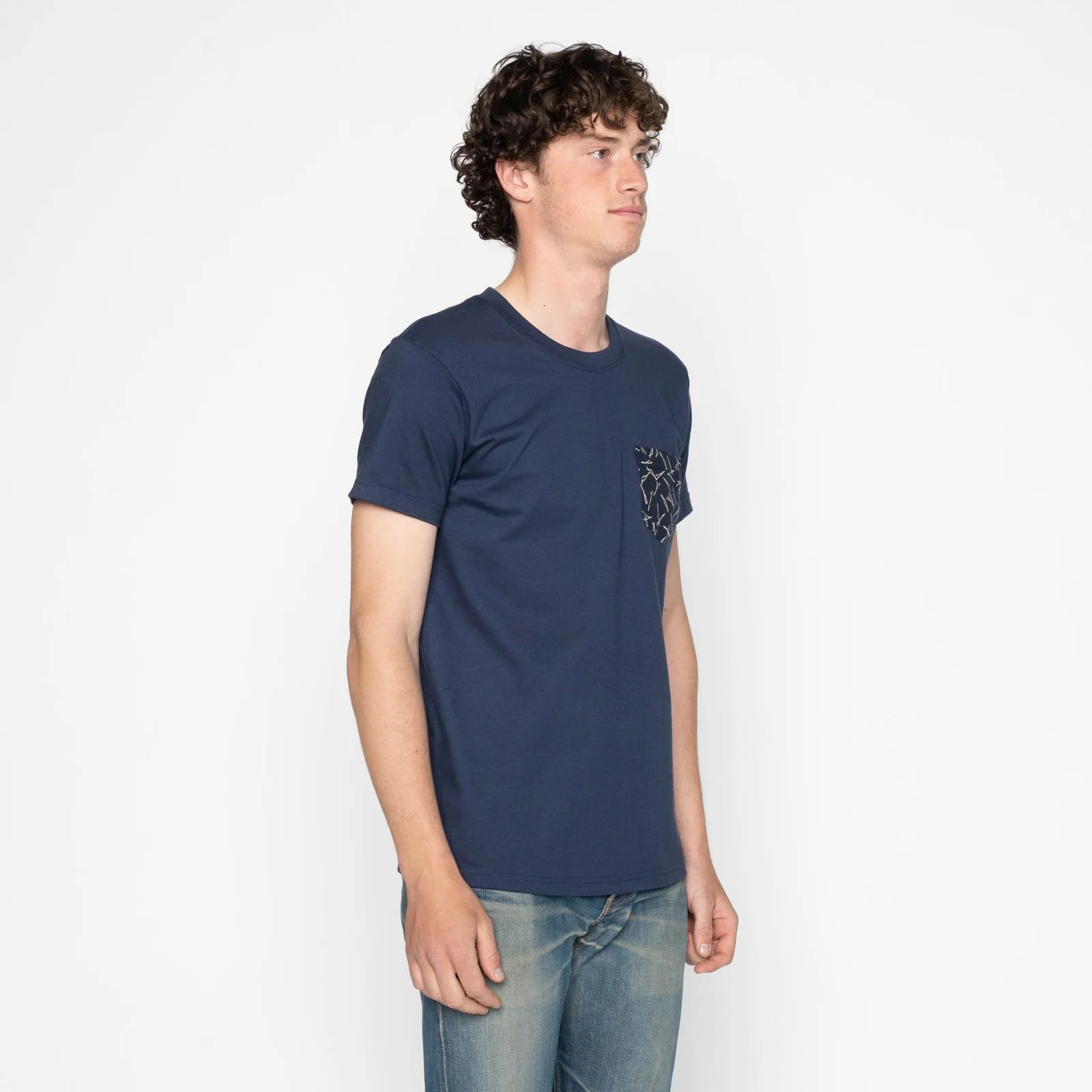 Pocket Tee - Matsuba Pine Needles - Navy