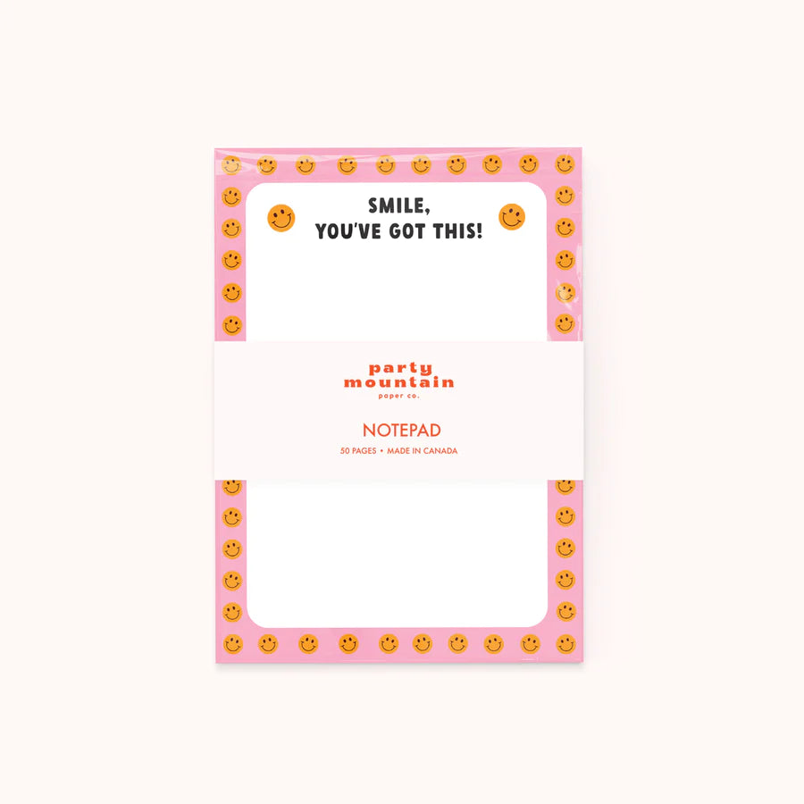 Smiley Face Notepad - Party Mountain Paper Co. – MTN.HEAD