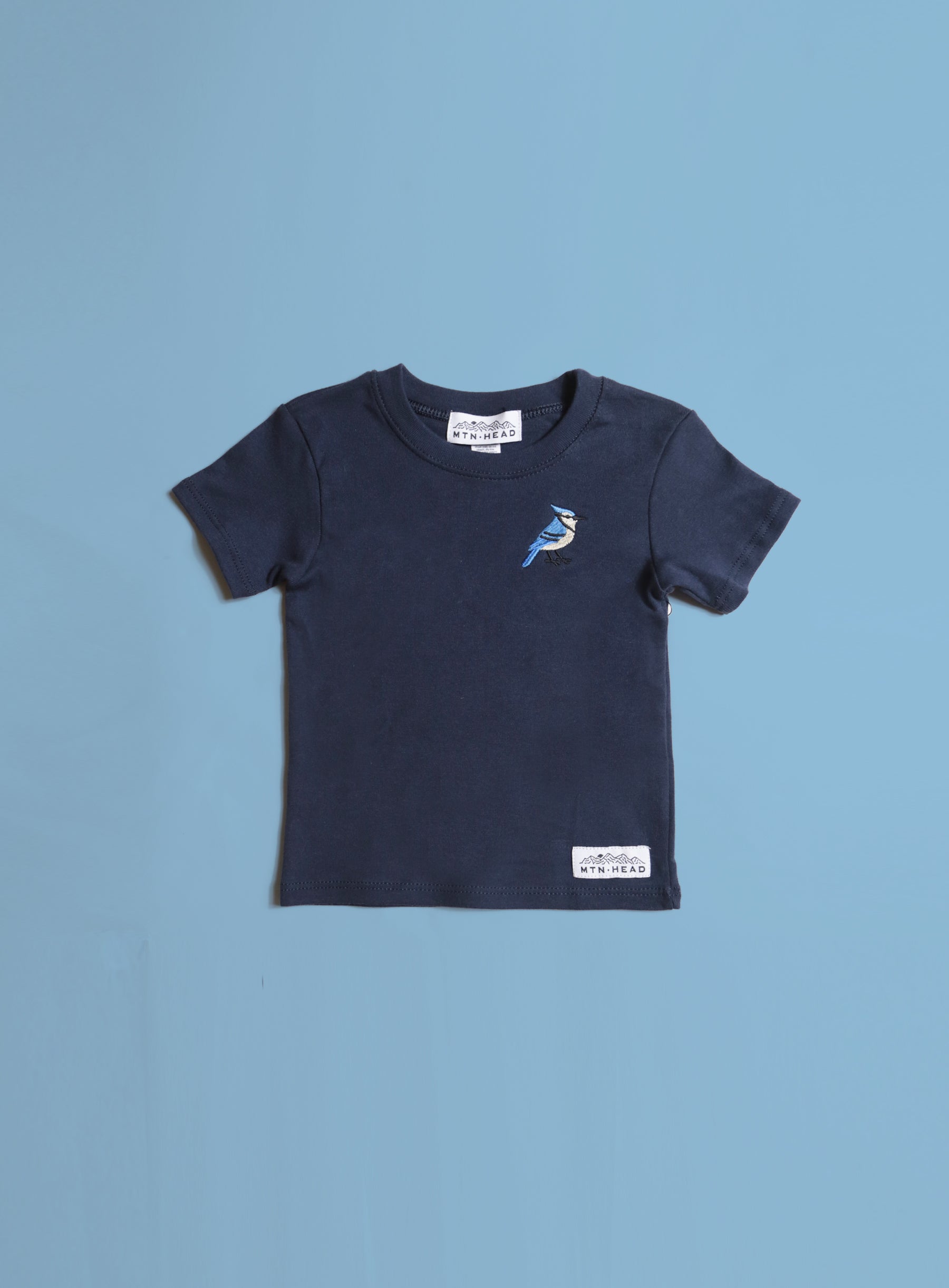 Baby/Kids Tee - Navy - Blue Jay Embroidery