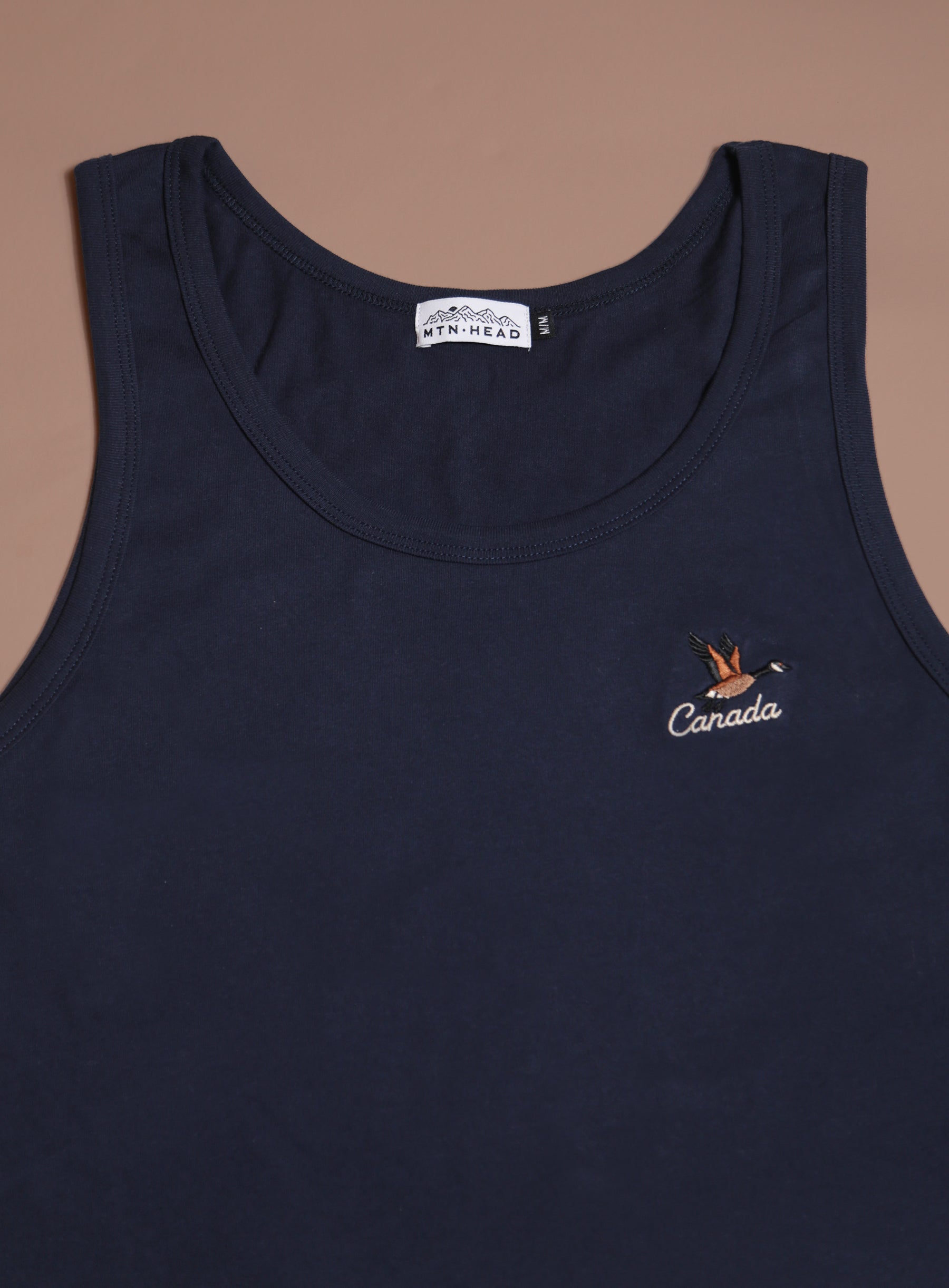 Tank Top - Navy - Canada Goose Embroidery