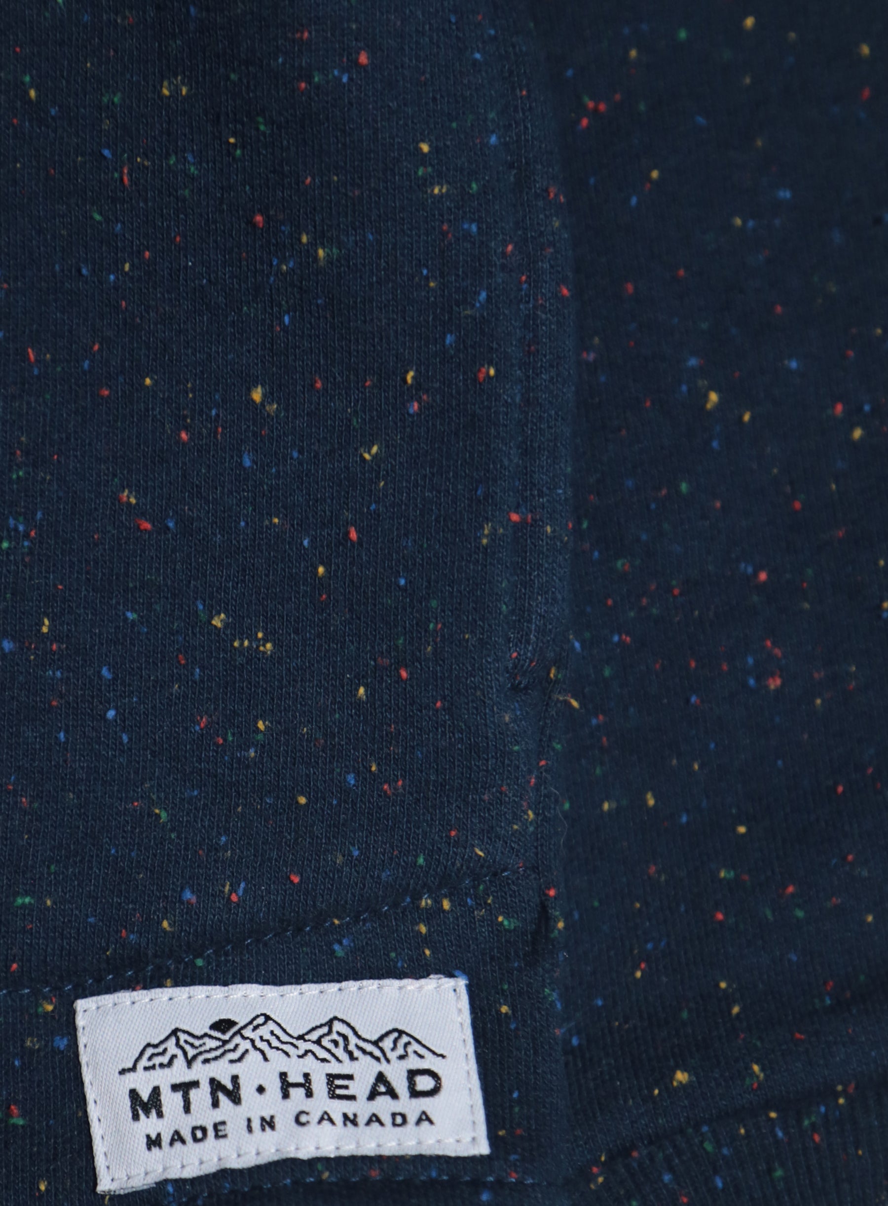 Kids Camping Hoodie - Navy Rainbow Speckle