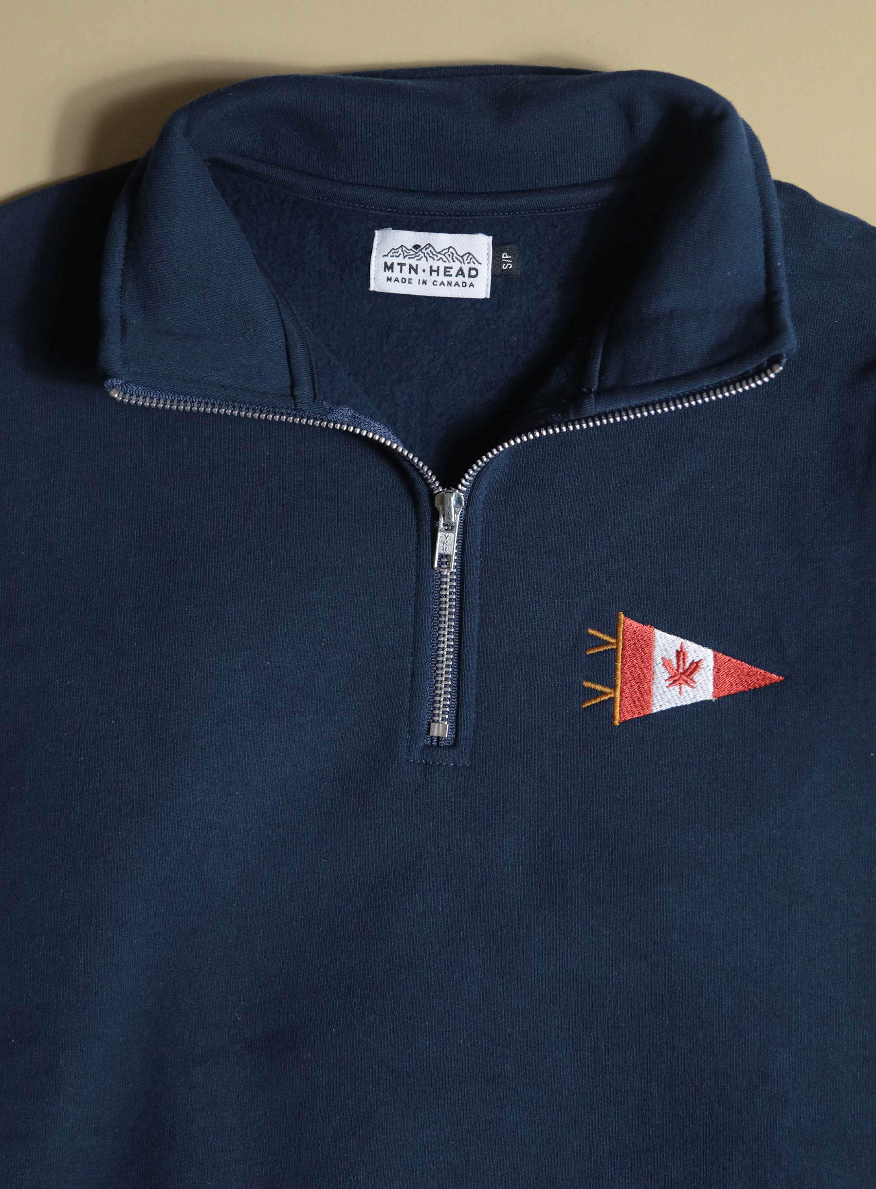 Cabin 1/4 Zip - Navy - Canada Pennant Embroidery
